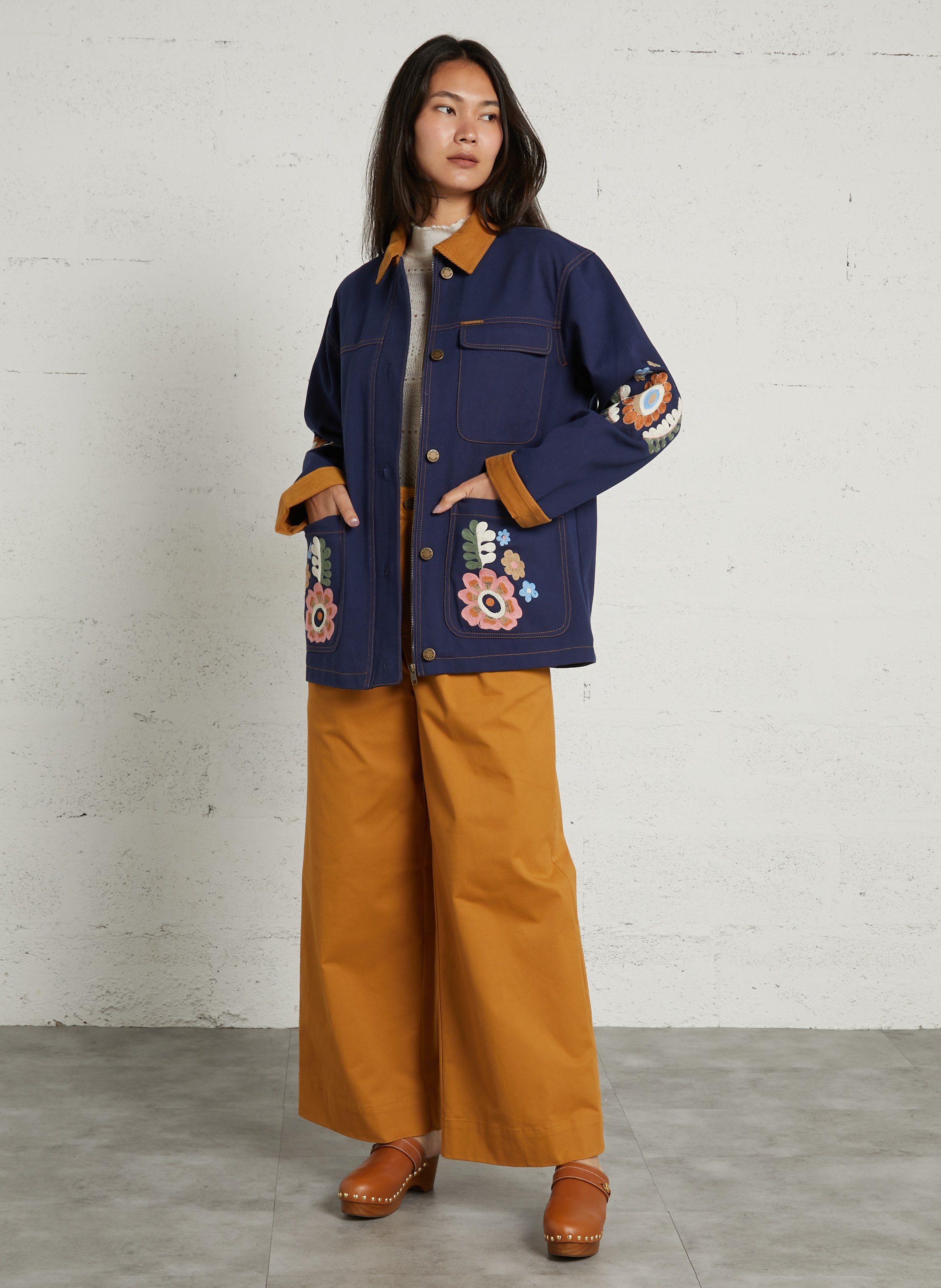 Relaxed-fit jacket with decorative details LOUISE MISHA Blue