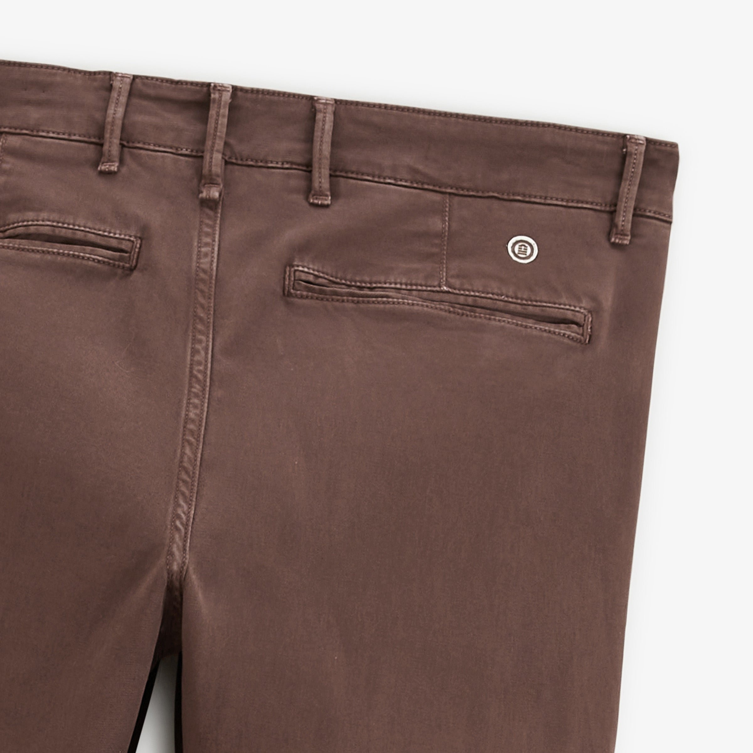 Stretch cotton chino with comfortable fit SERGE BLANCO Brown