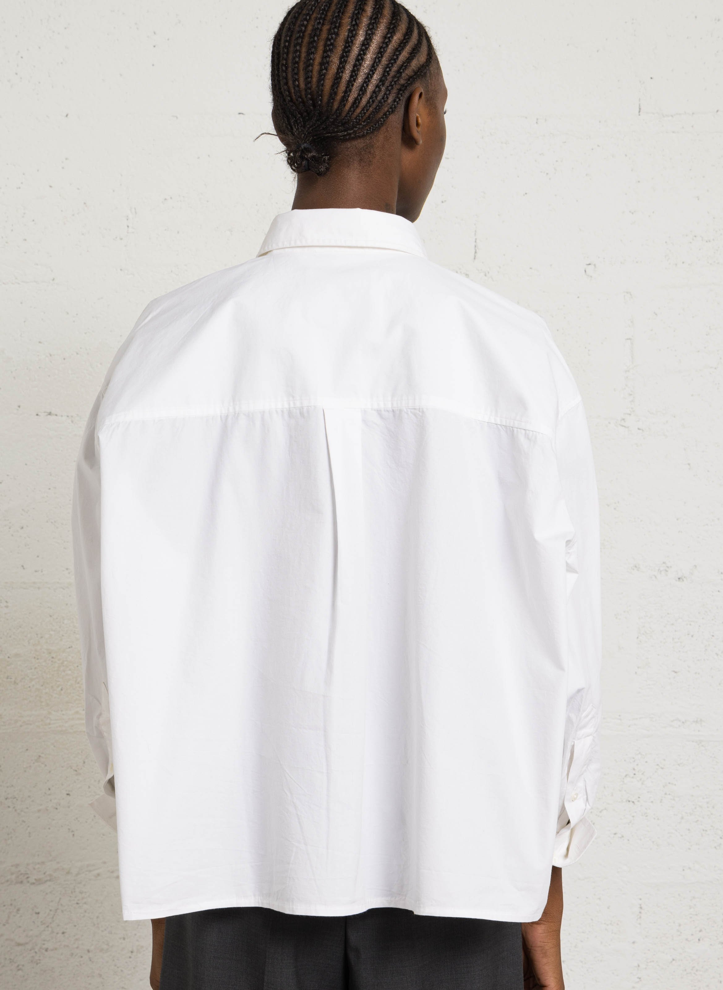 Chemise oversize col classique en coton BELLEROSE Blanc