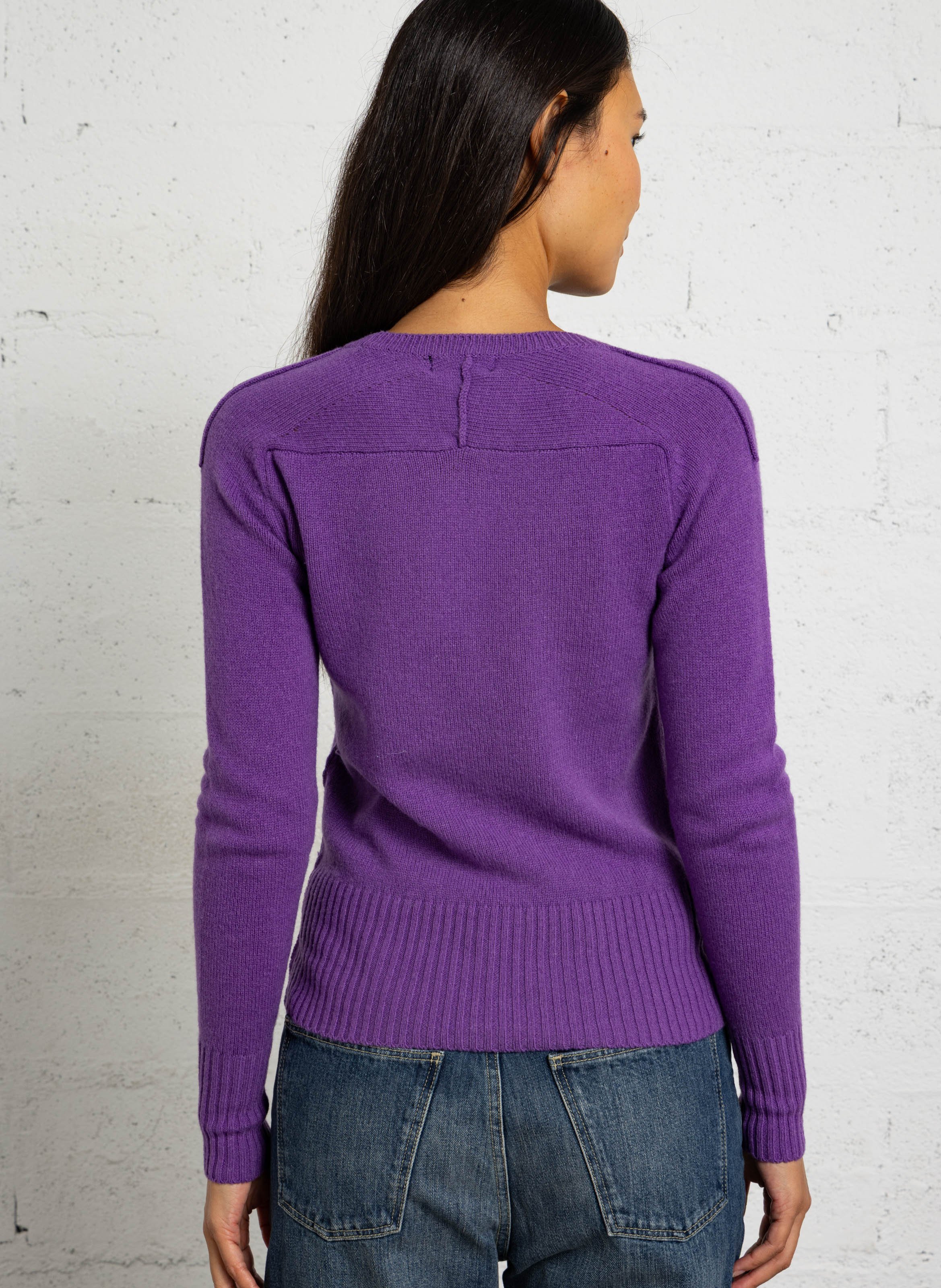Round-neck wool sweater SOEUR Purple