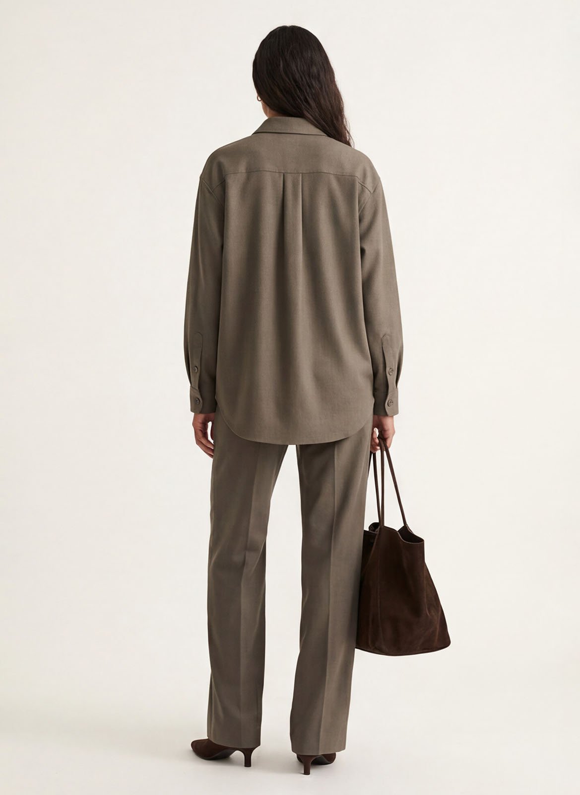 Pantalon droit large uni | Marron KOOKAI Femme