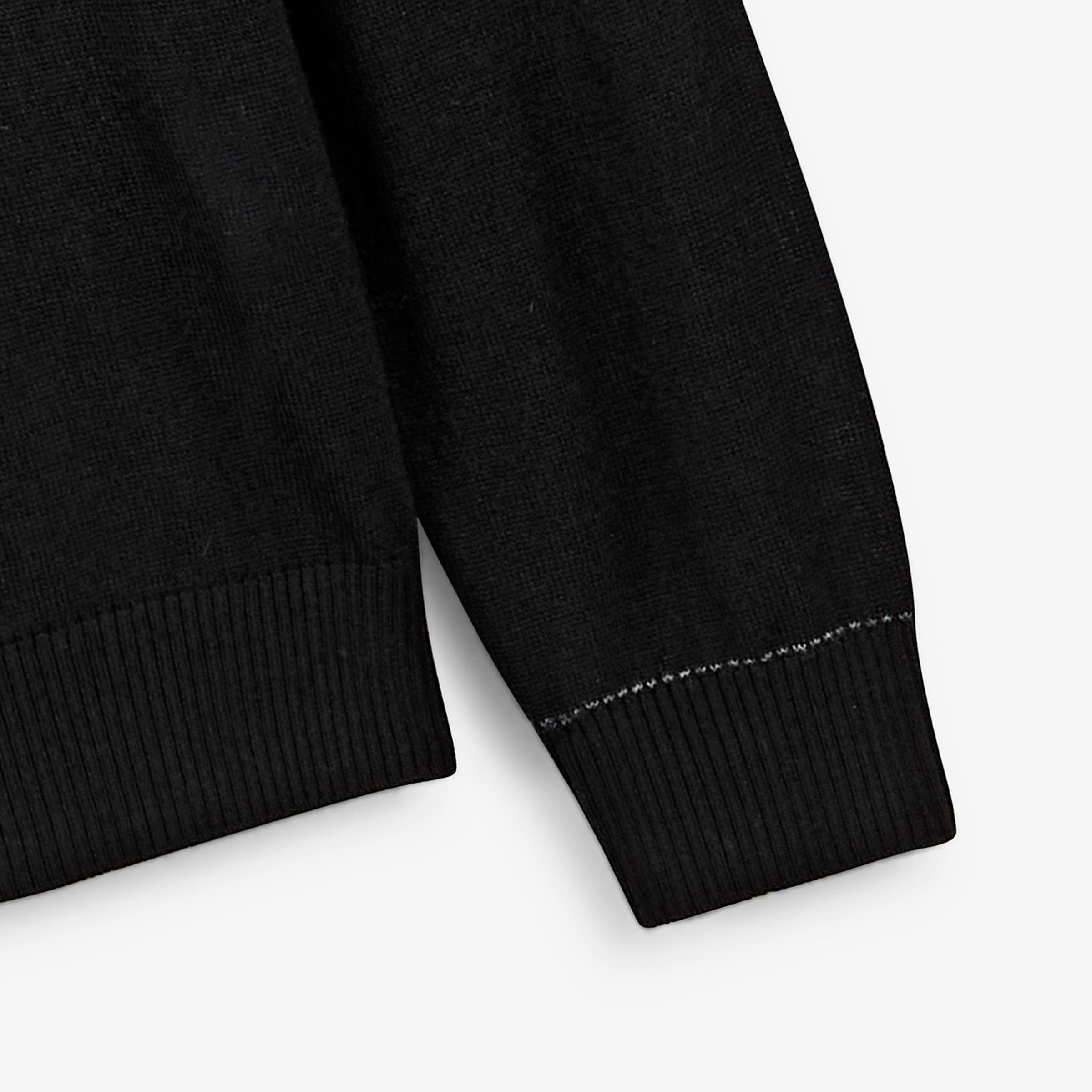 Essential black MARVINE zip-neck sweater SERGE BLANCO Black