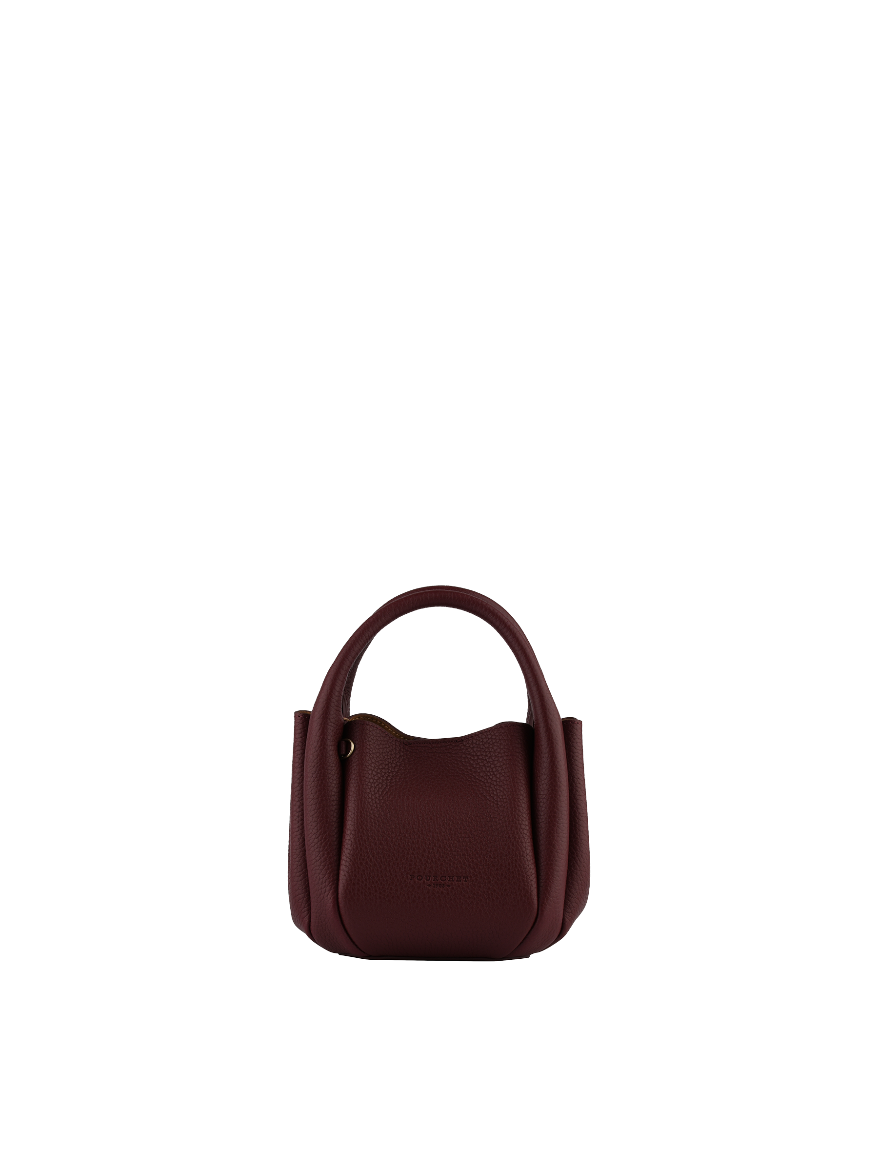 Calfskin leather handbag POURCHET