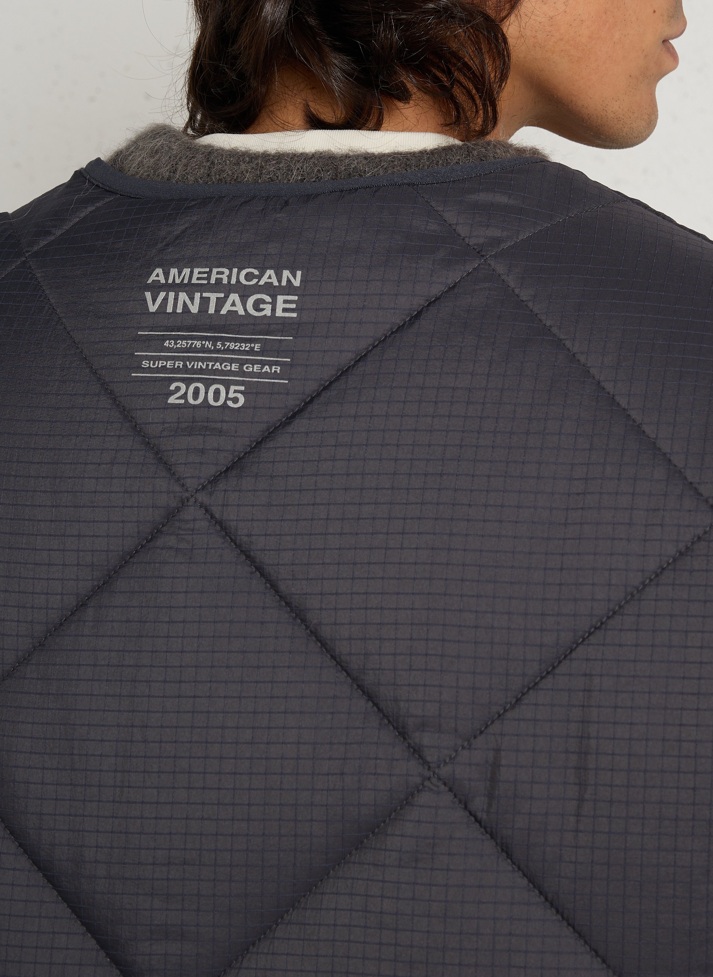 Quilted sleeveless jacket AMERICAN VINTAGE Black