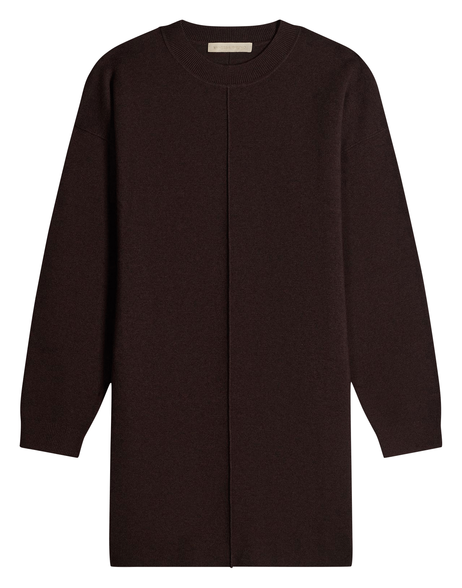 Short wool-blend sweater dress VANESSA BRUNO Brown