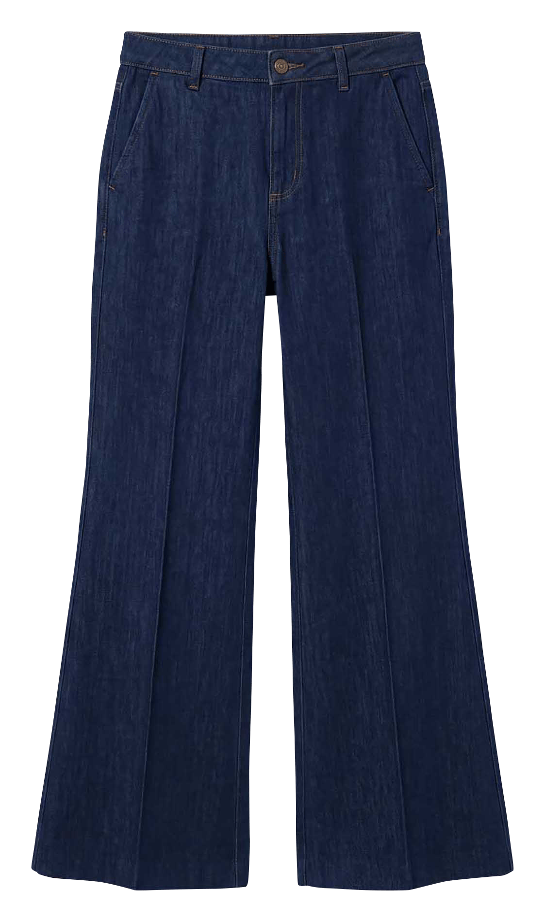 Jean flare en denim brut TARA JARMON Bleu