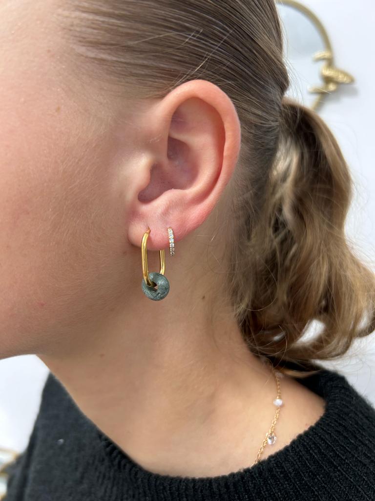 Indian agate earrings GINANDGER Blue