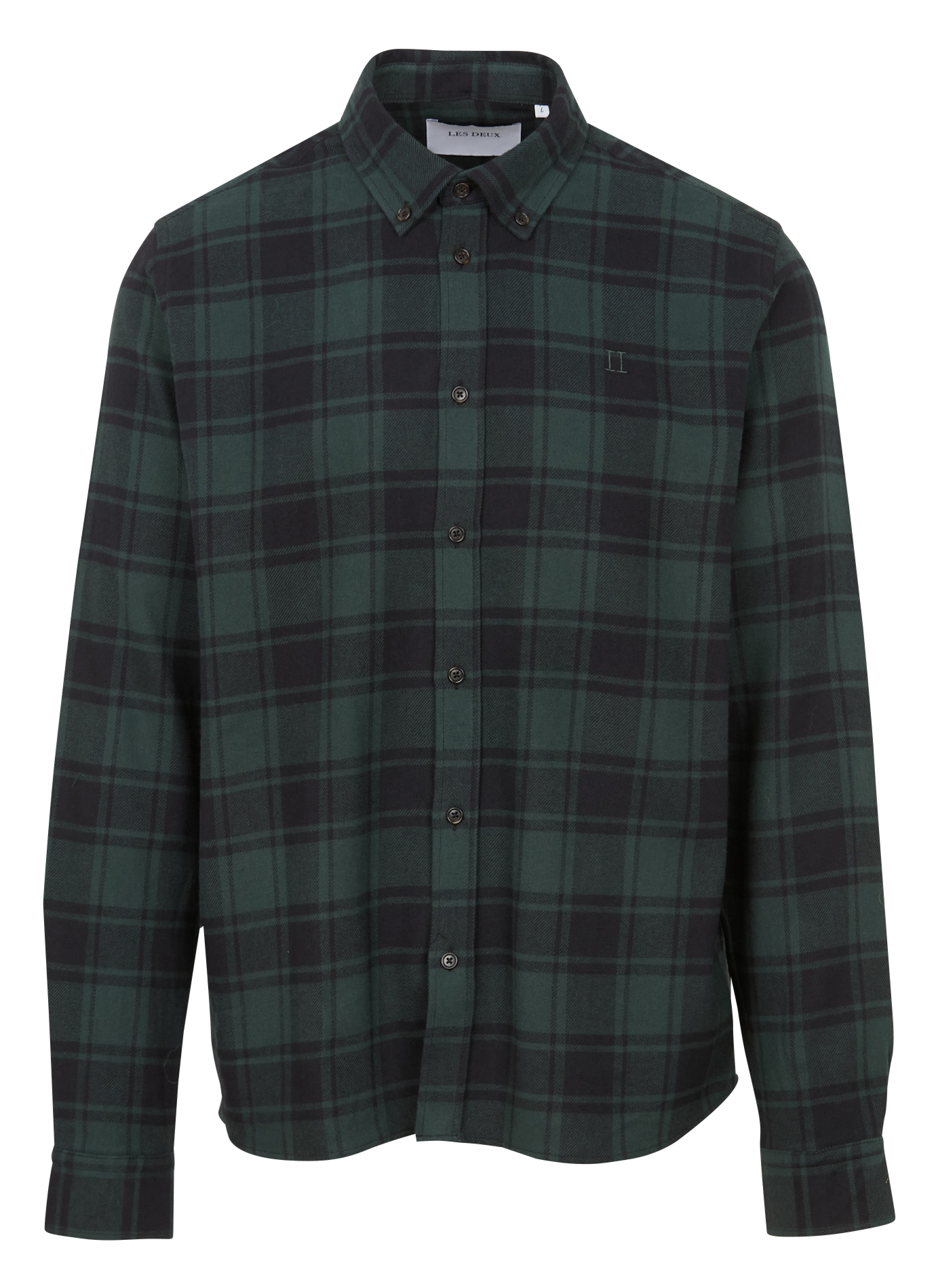 Straight cotton shirt with classic collar LES DEUX Multicolored