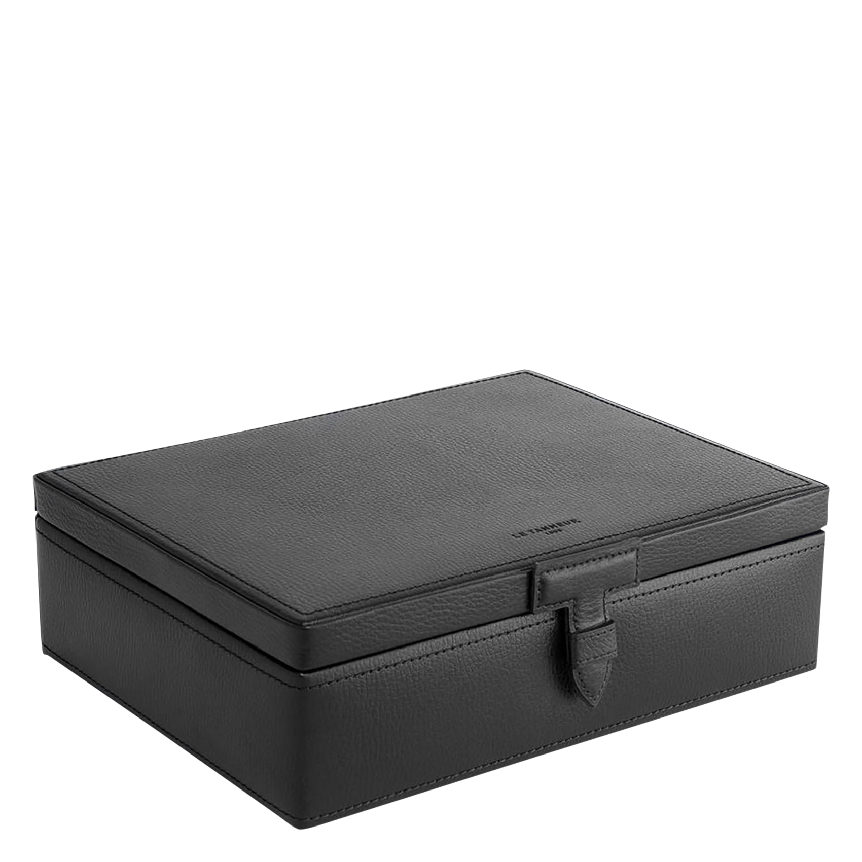 Leren horlogekistje voor 8 horloges LE TANNEUR Zwart