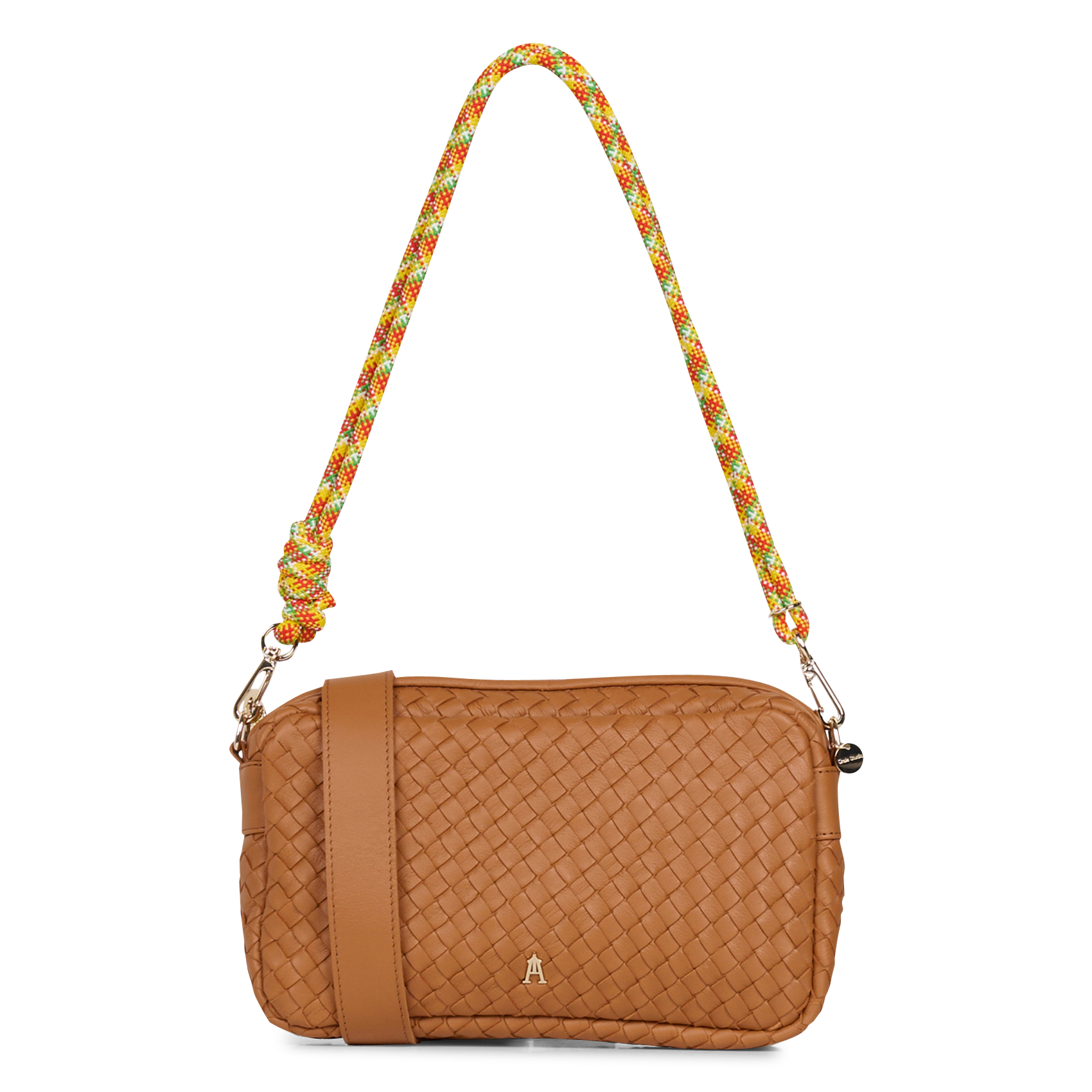 Sac bandoulière en cuir tressé CRAIE STUDIO Marron