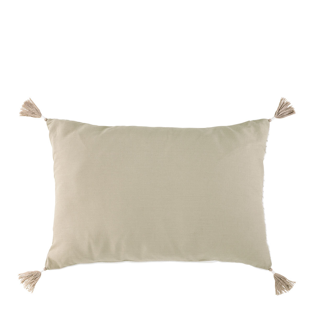 Mattéo cotton velvet cushion cover BLANC D'IVOIRE White