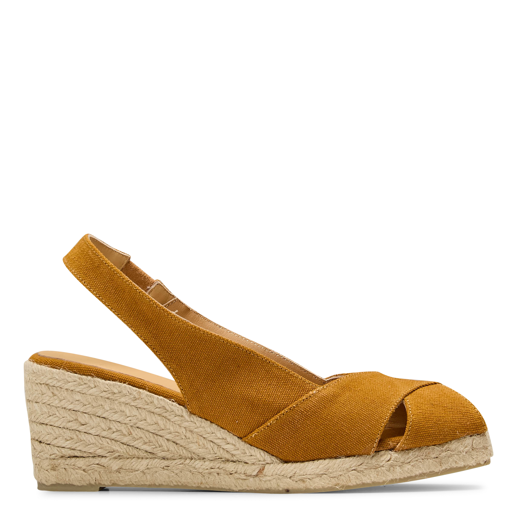 Espadrilles à talon en coton bio CASTANER Orange
