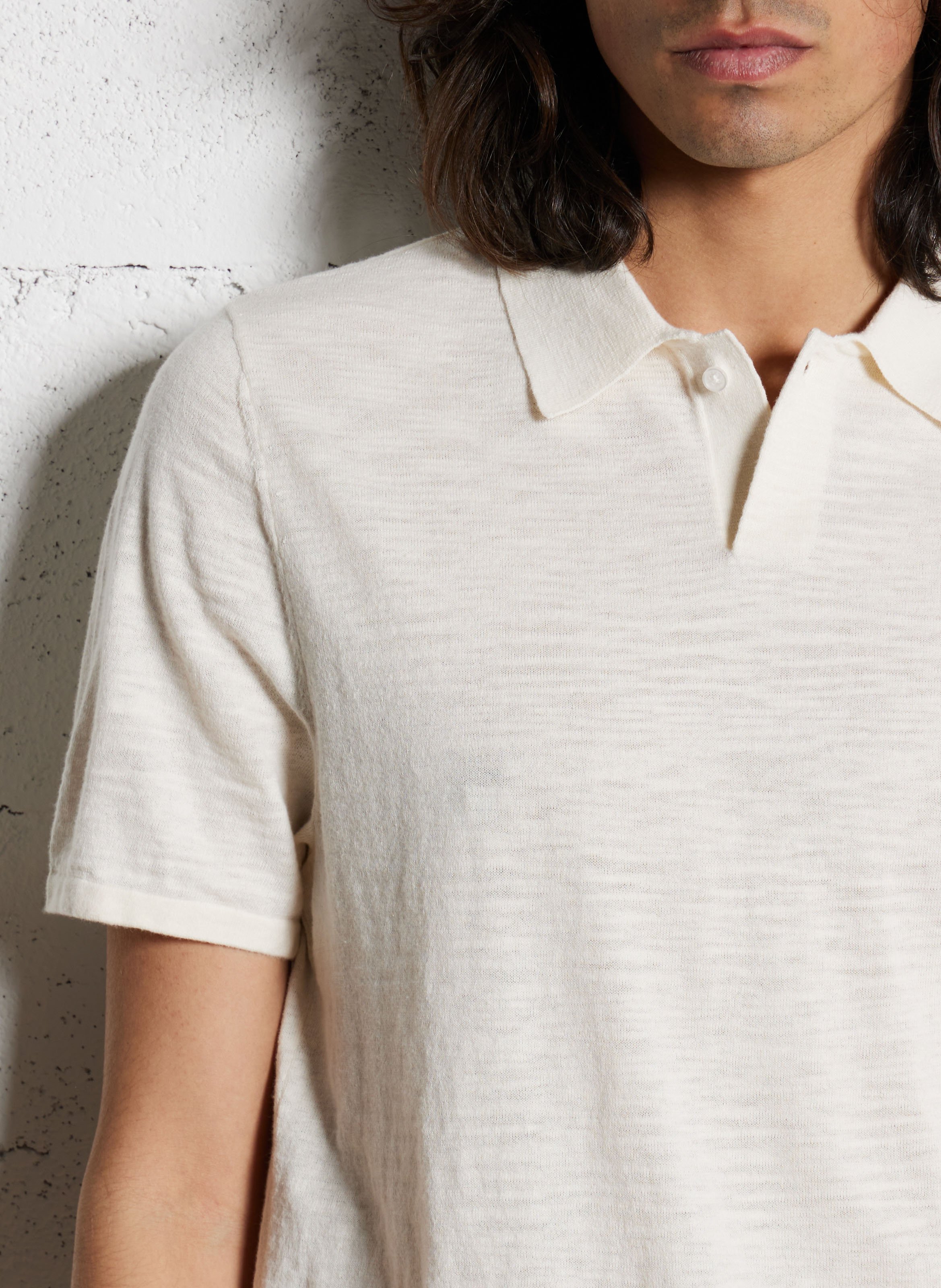 Short-sleeved polo shirt IKKS White