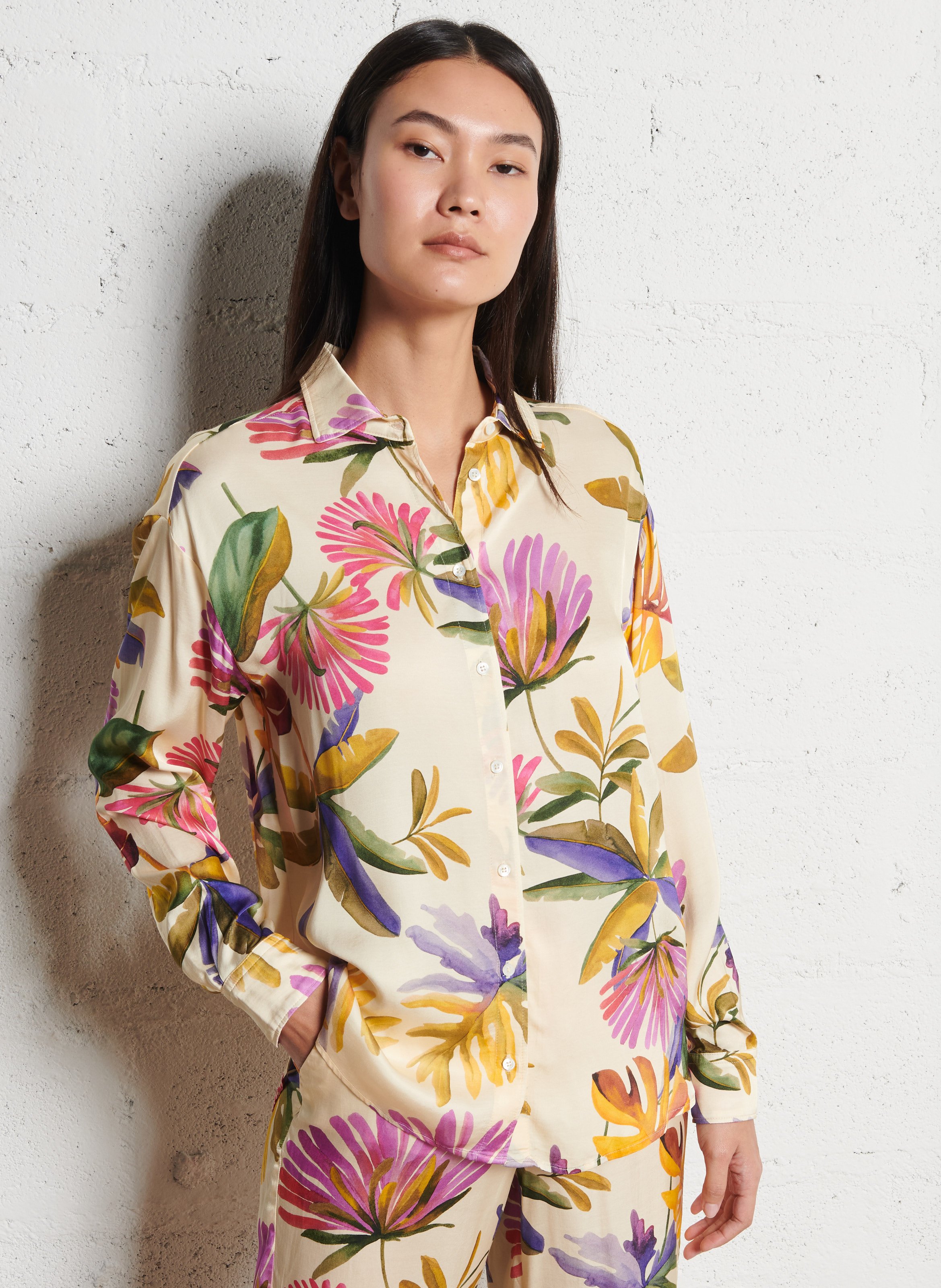 Bedrucktes Hemd HARTFORD Beige