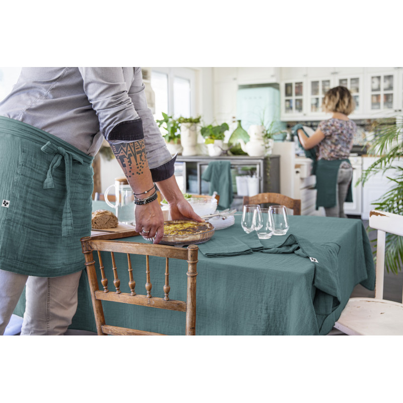 Cotton gauze tablecloth L'EFFET PAPILLON
