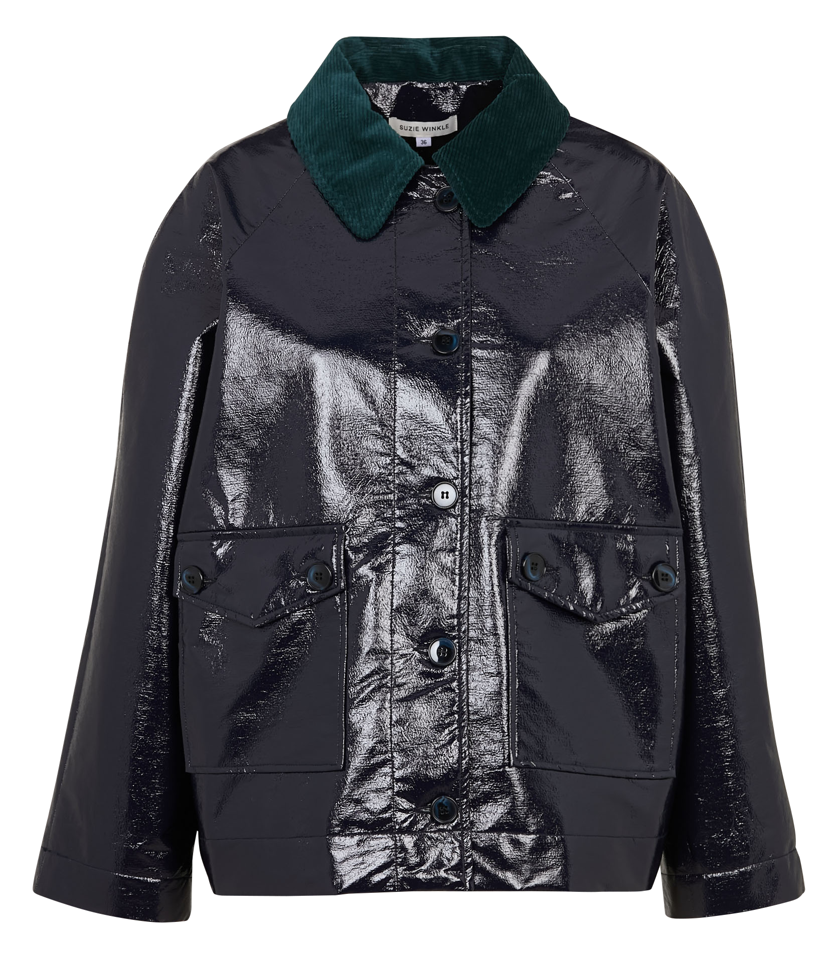 Oversized jasje met klassieke kraag SUZIE WINKLE Blauw