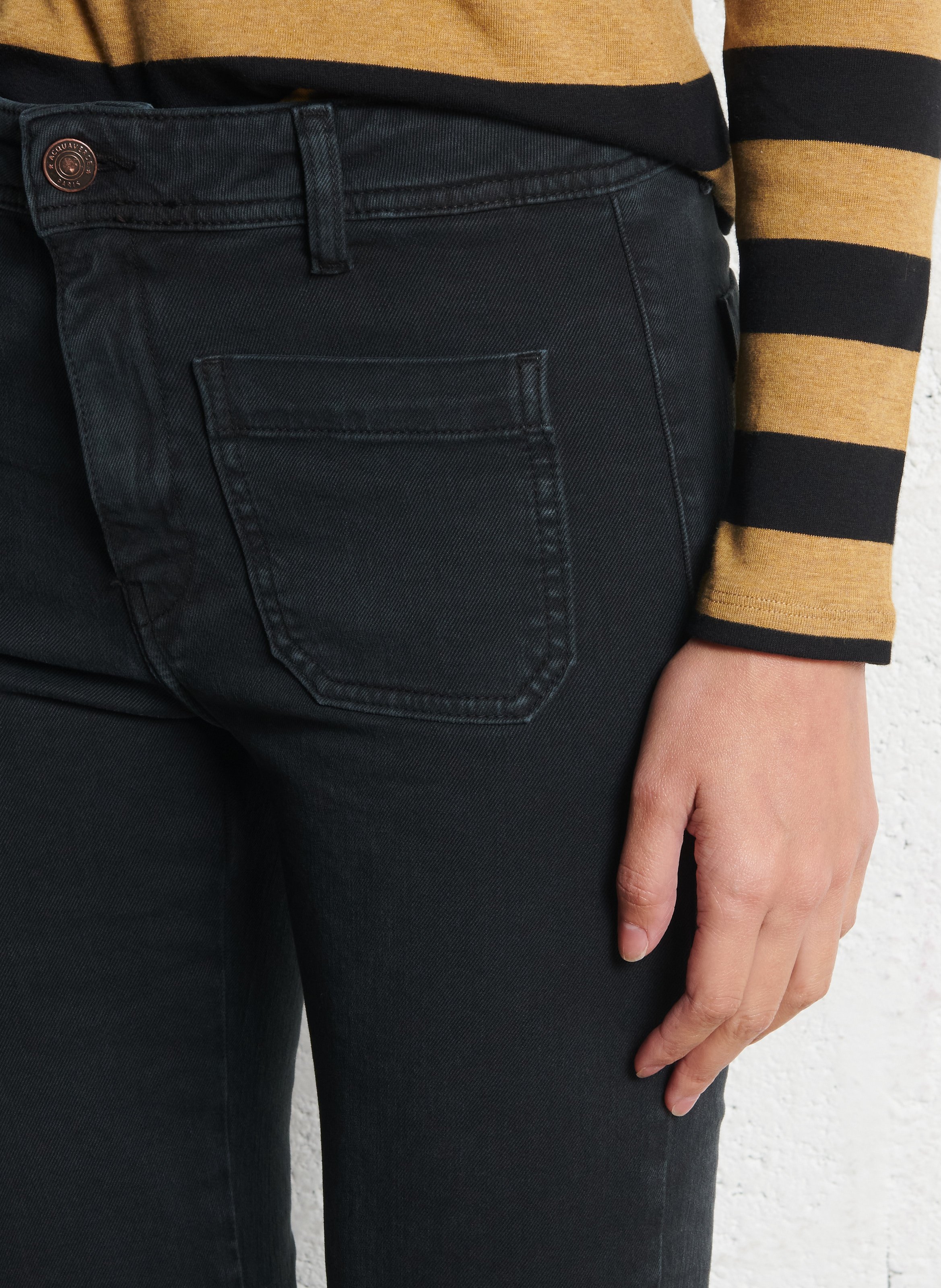 Flared jeans - katoenblend ACQUAVERDE Zwart