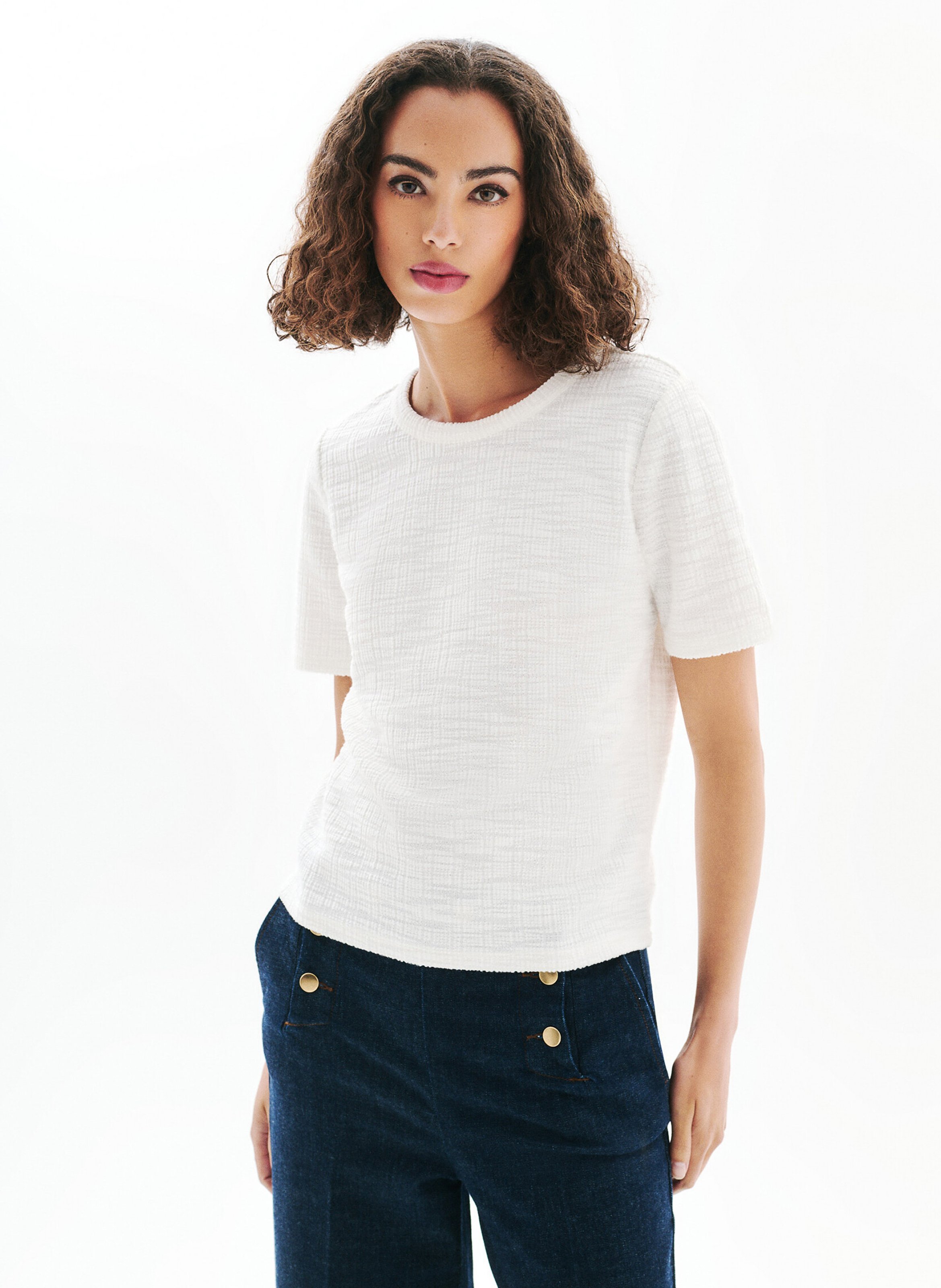 T-shirt neckline CAROLL Beige