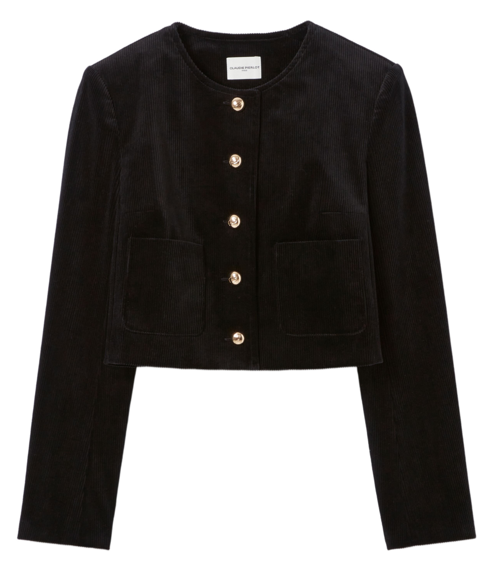 Veste courte en velours côtelé CLAUDIE PIERLOT Noir