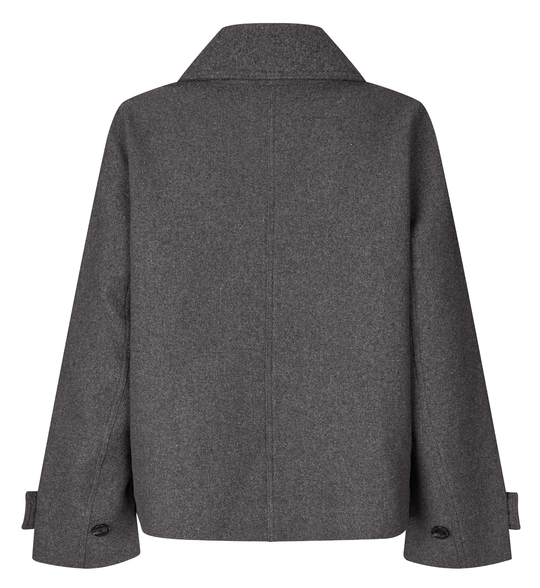 Manteau court en laine mélangée col tailleur SAMSOE SAMSOE Argent