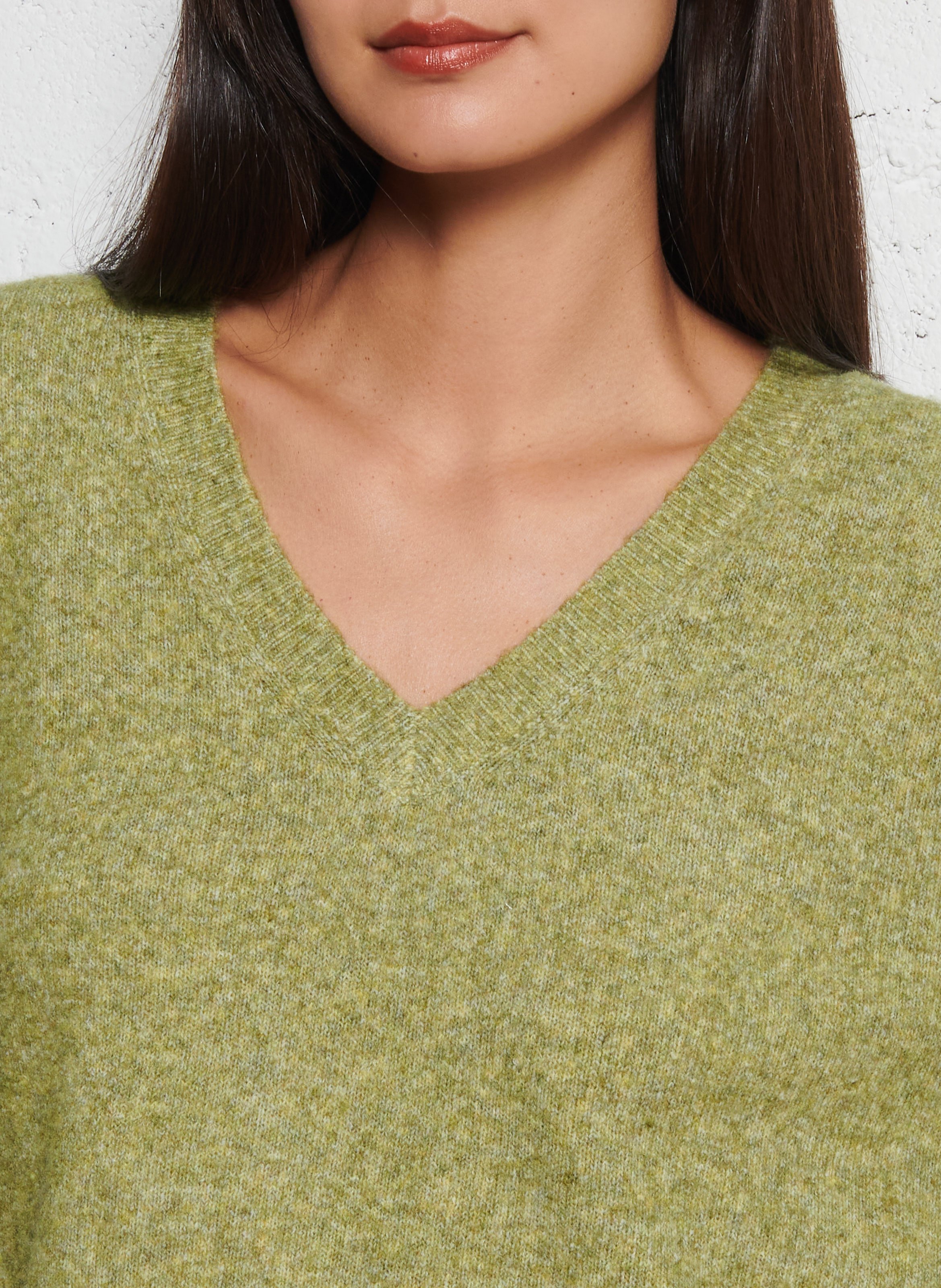 Pull col V  LA PETITE ETOILE Vert