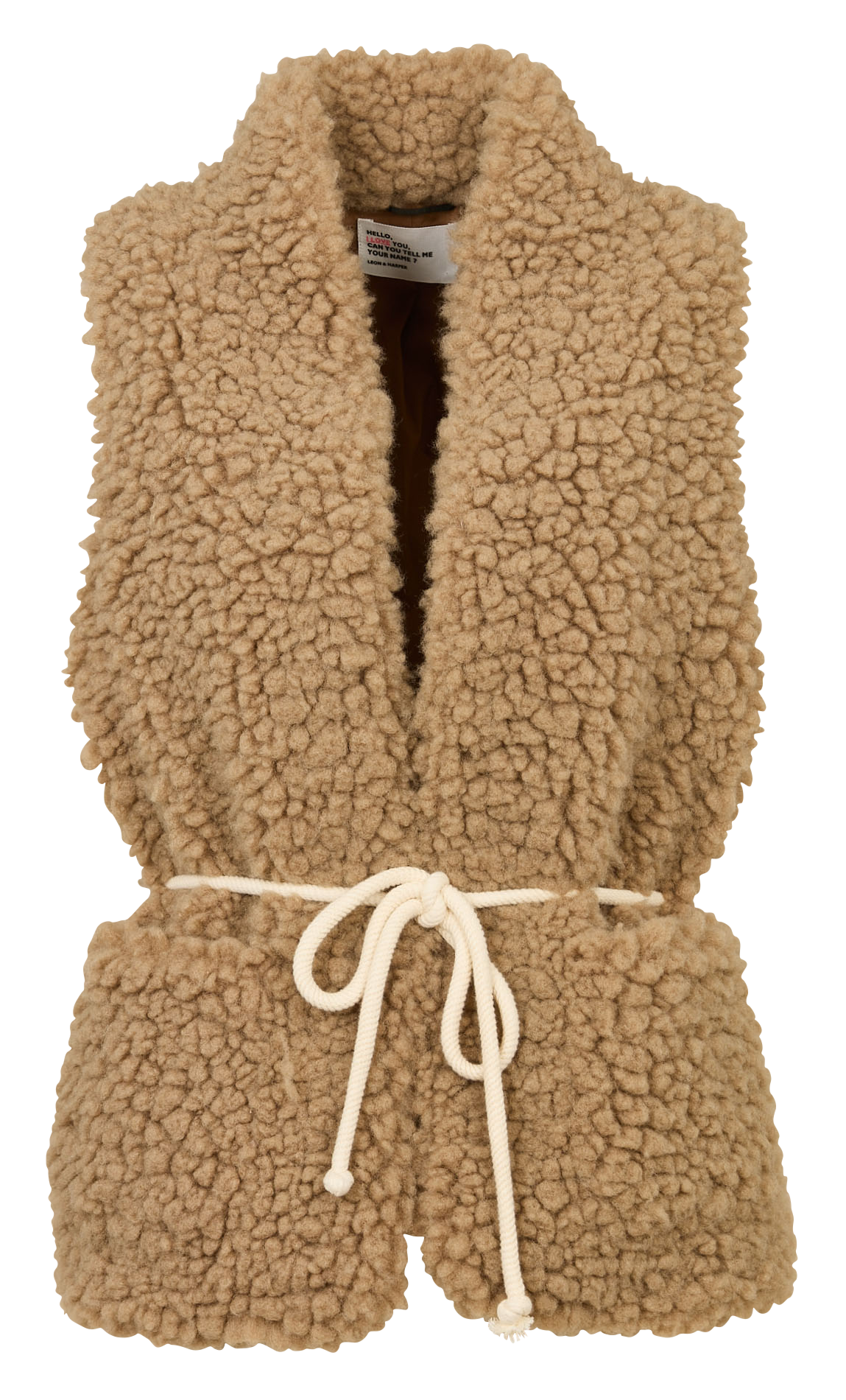 Jasje met opstaande kraag van sherpa LEON & HARPER Bruin