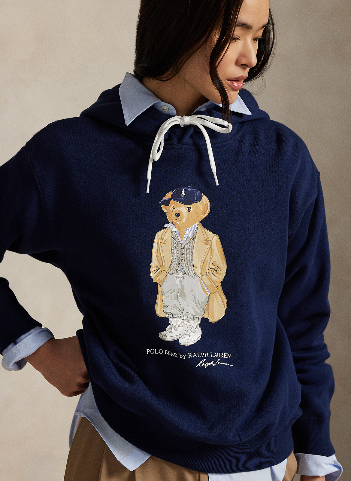 Sweat col rond à capuche POLO RALPH LAUREN Bleu