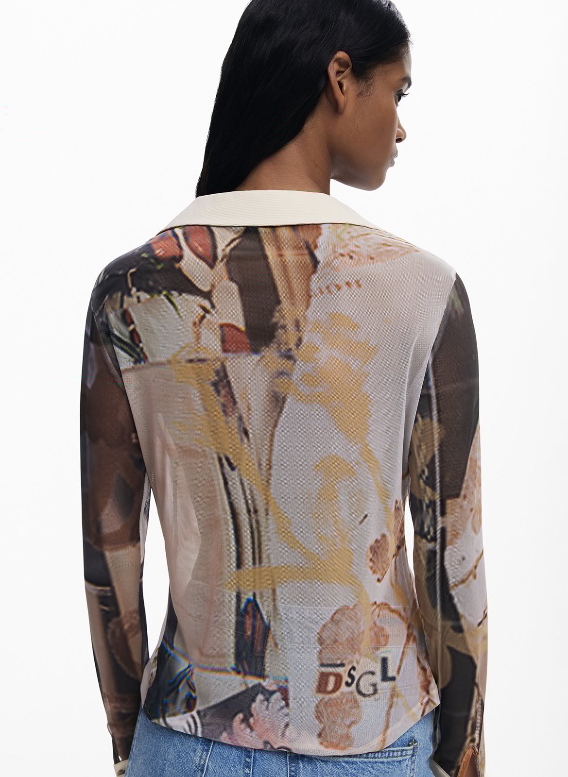 Camicia colletto classico DESIGUAL Marrone