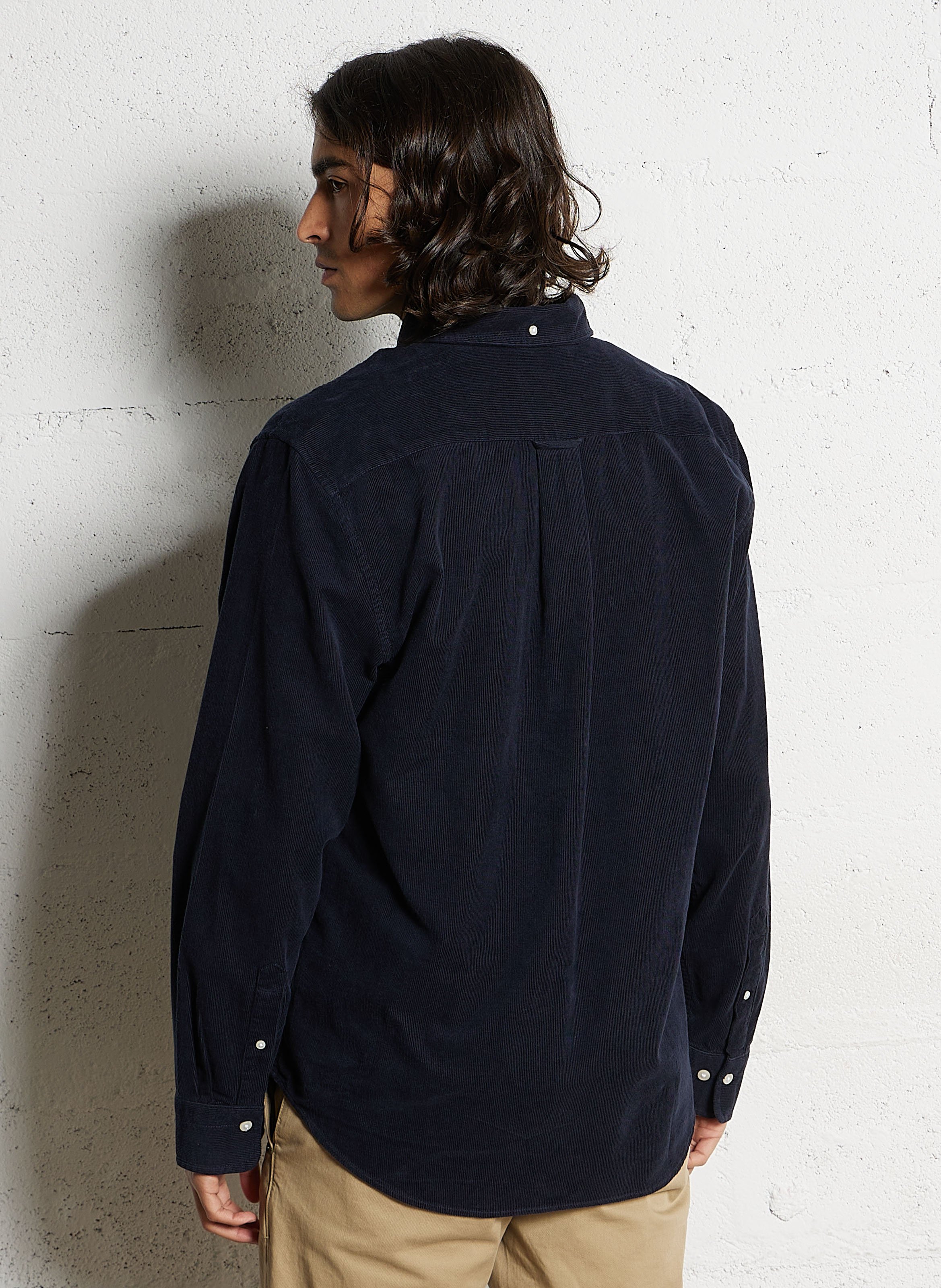 Chemise col classique manches contrastantes en coton GANT Blue