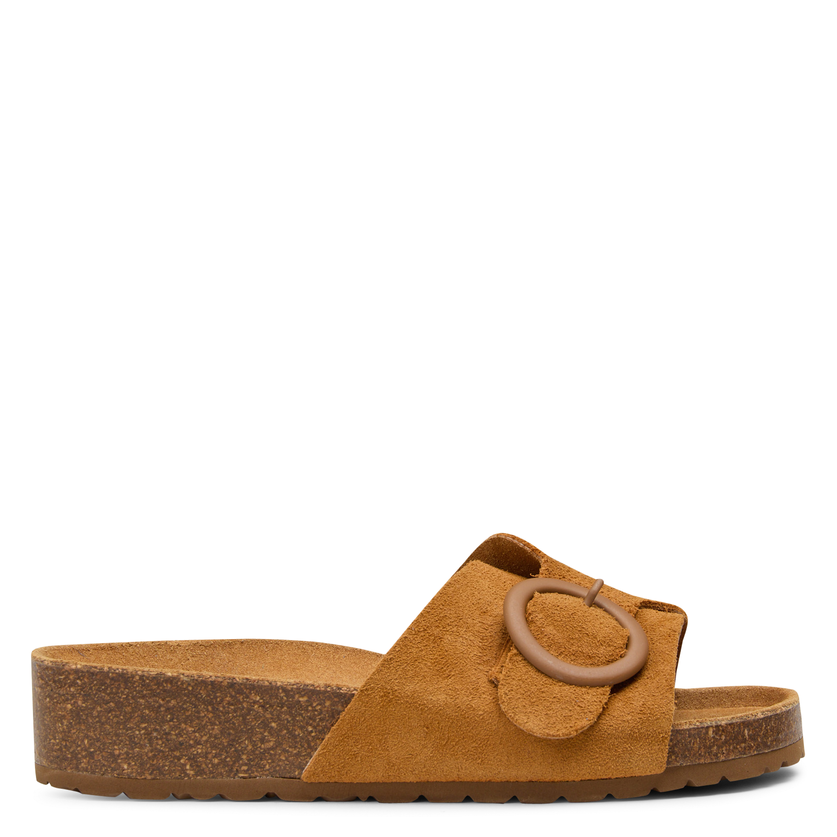 Platte, leren sandalen met gesp NICE THINGS