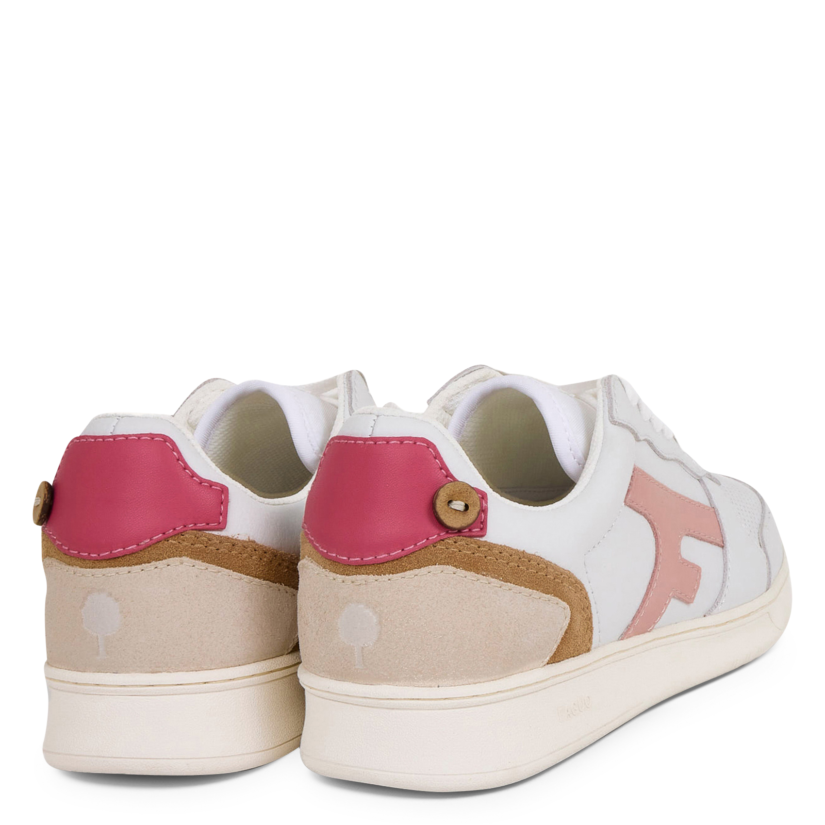 Niedrige Sneaker aus Leder-Mix FAGUO Weiss