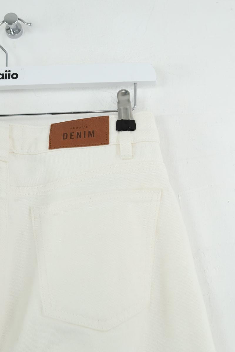Cropped slim jeans with studs SEZANE - Seconde main White