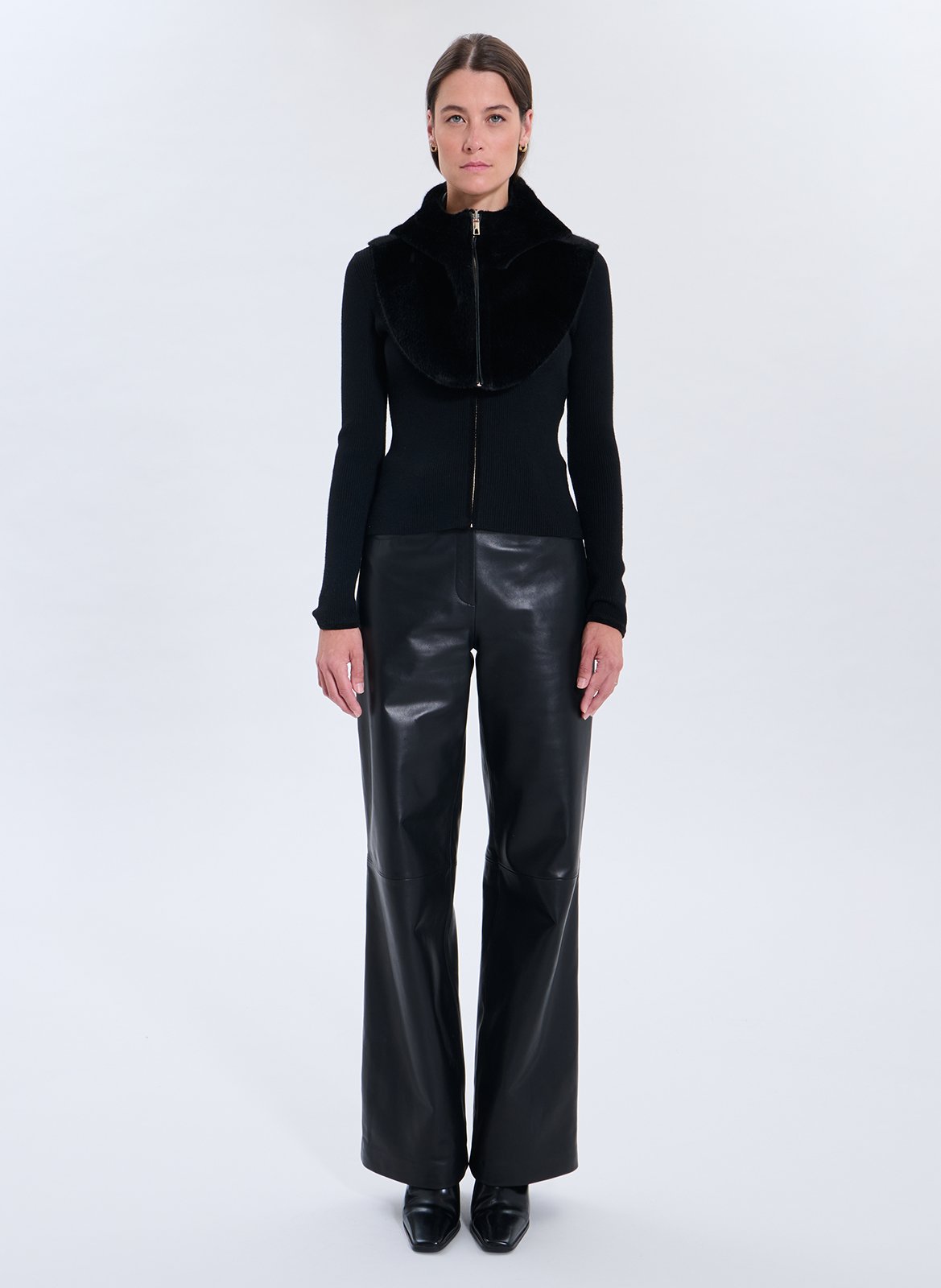 Capuche amovible en fourrure synthétique ZAPA Noir