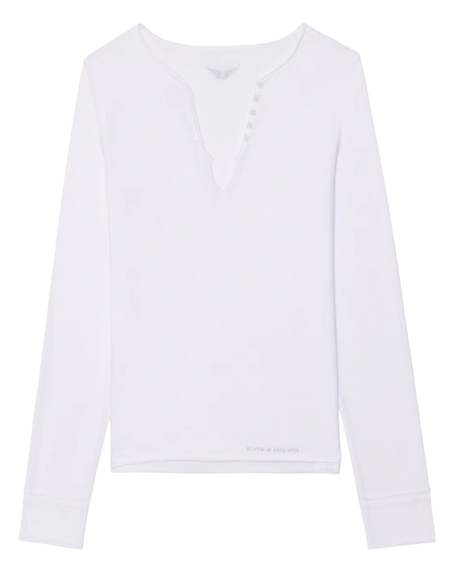 Tee-shirt col V en coton ZADIG&VOLTAIRE Blanc