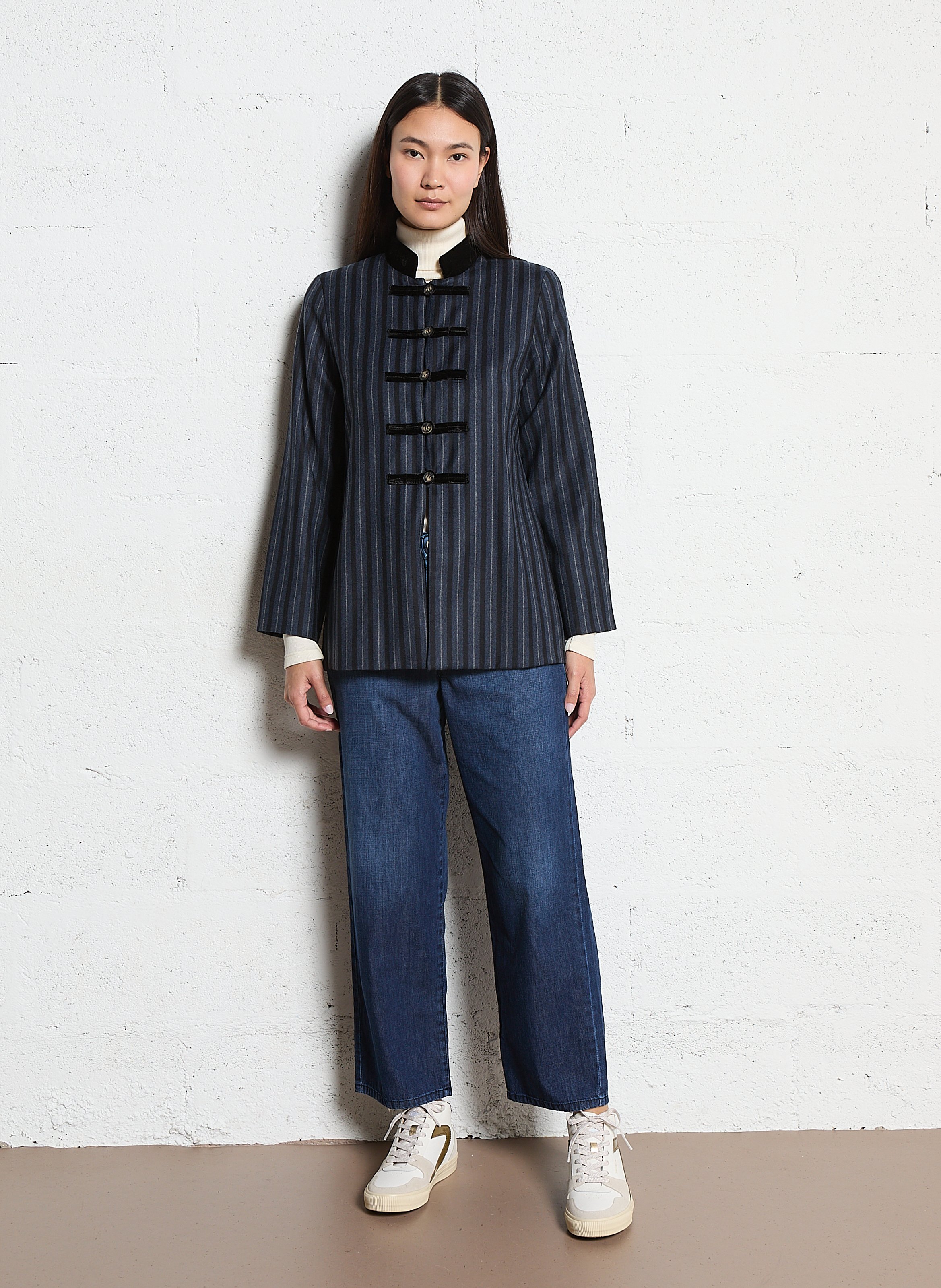 Officer collar coat SOPHIE+LUCIE Blue