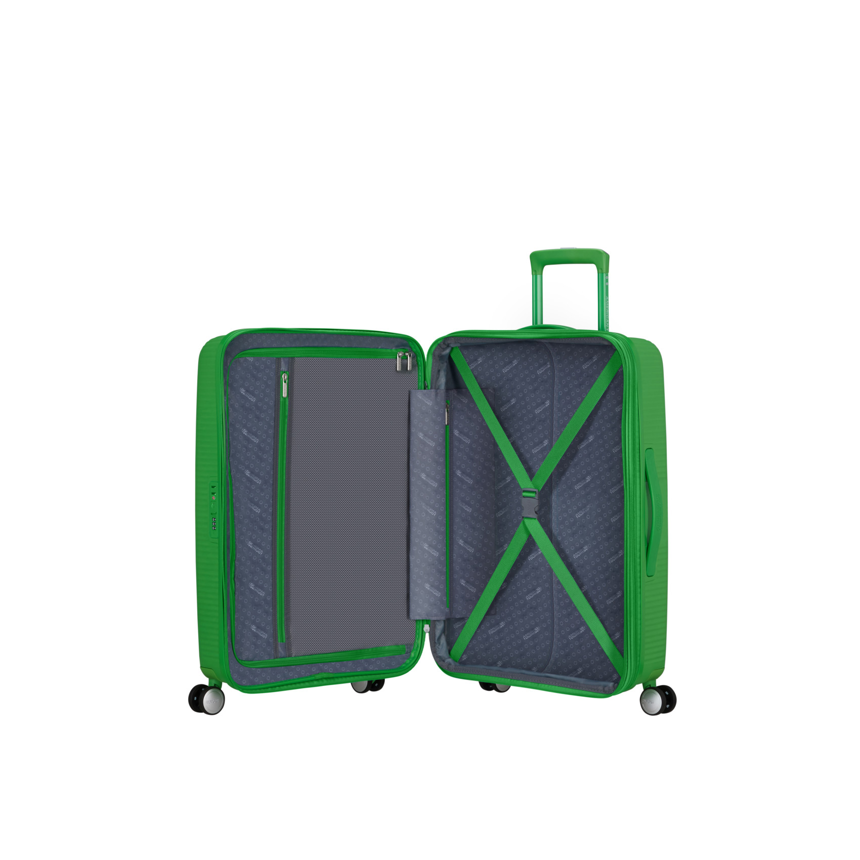 Suitcase with 4 wheels size M AMERICAN TOURISTER Green