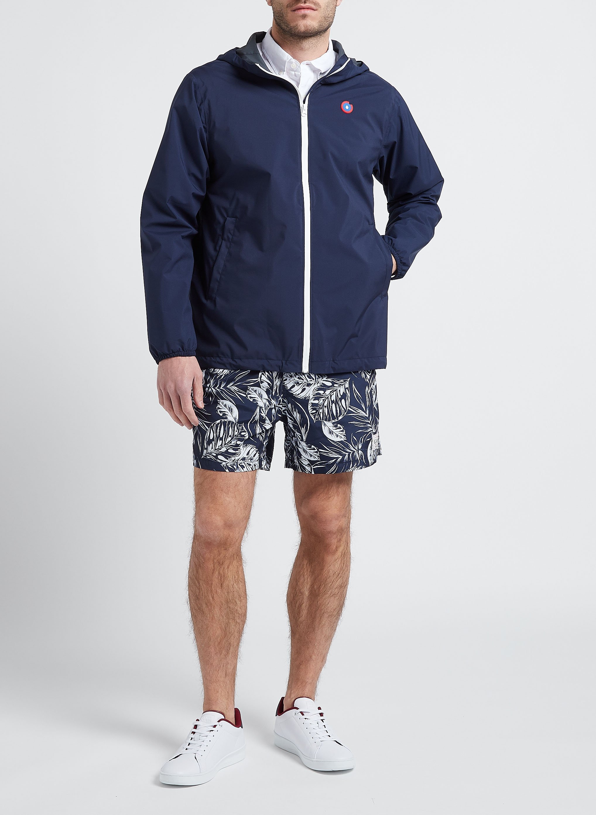Kurze Regenjacke mit Kapuze FLOTTE Blau