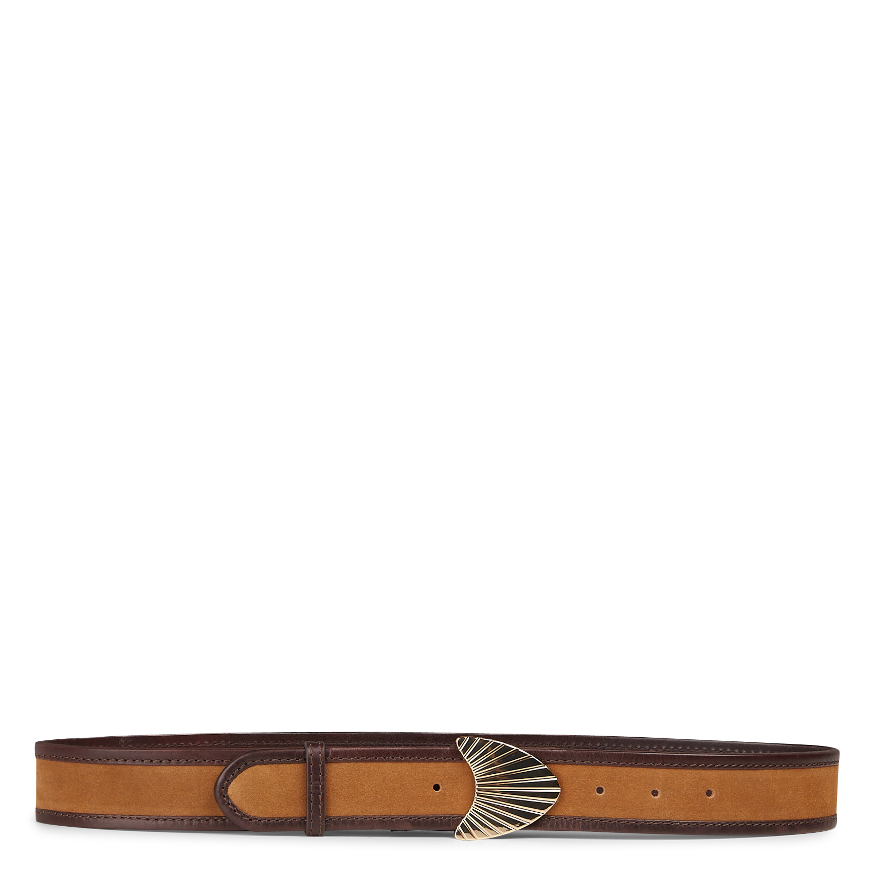 Leren ceintuur met gesp MAISON 123 Beige