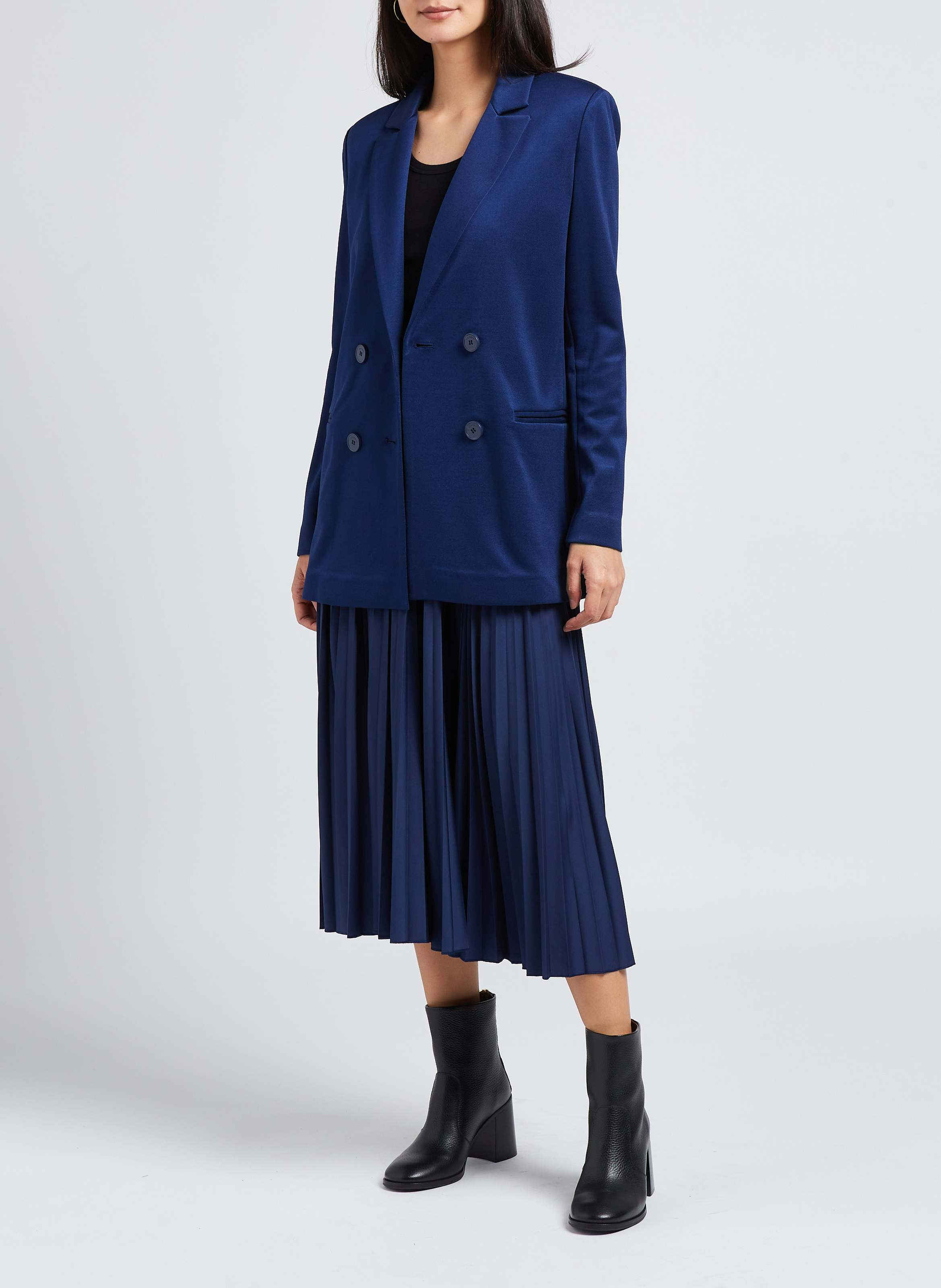 Blazer en sergé de jersey  MAX&Co. Bleu