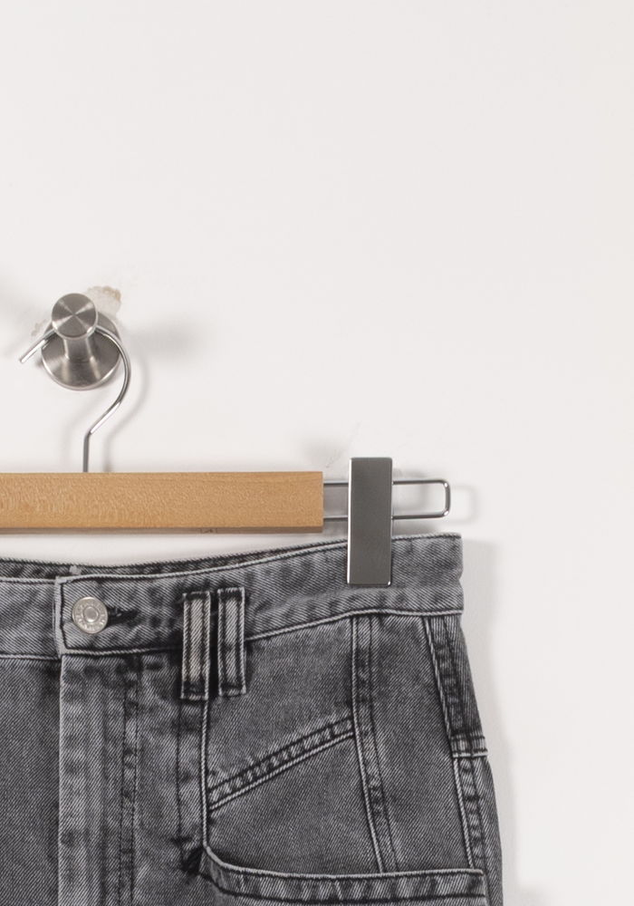 Cropped slim jeans with studs ISABEL MARANT - Seconde Main Grey