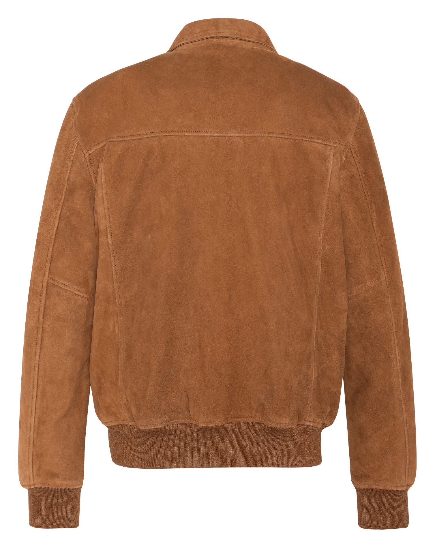 Straight zip-up suede jacket SCHOTT Red