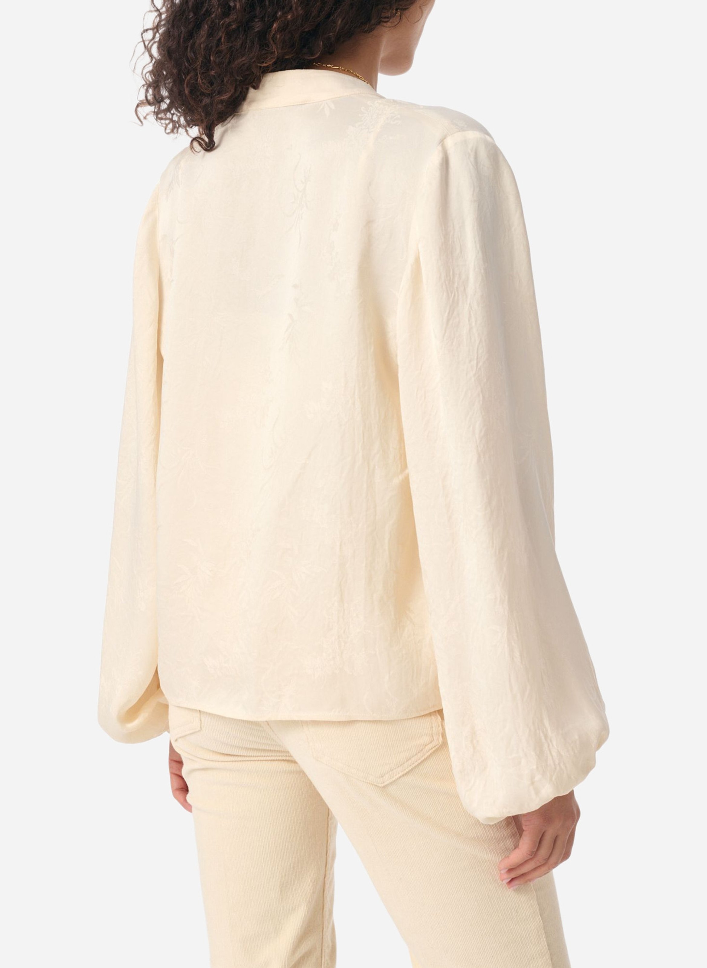 Blusa recta de jacquard estampado VANESSA BRUNO Blanco