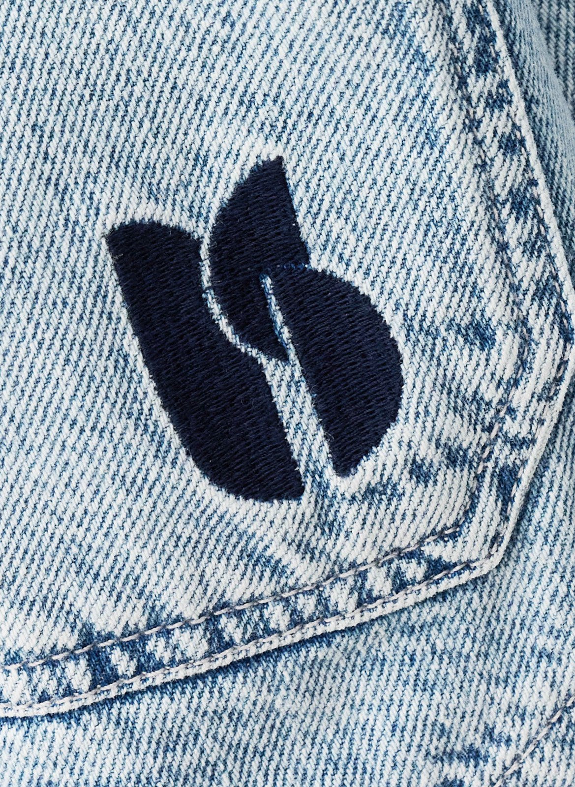 Veste ample boutonnée en jean délavé  BA&SH Bleu