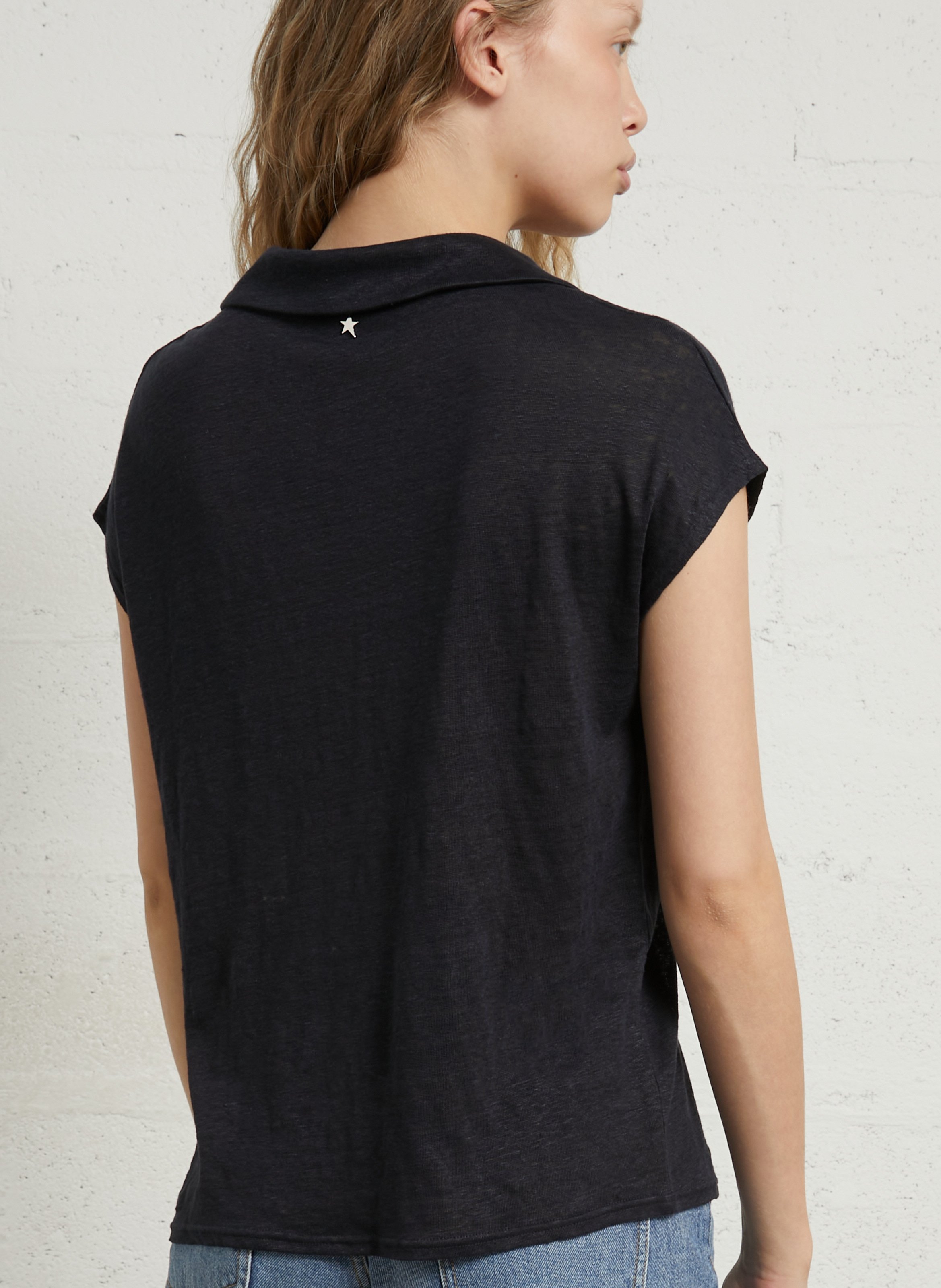 Loose-fit linen T-shirt SUD EXPRESS Blue