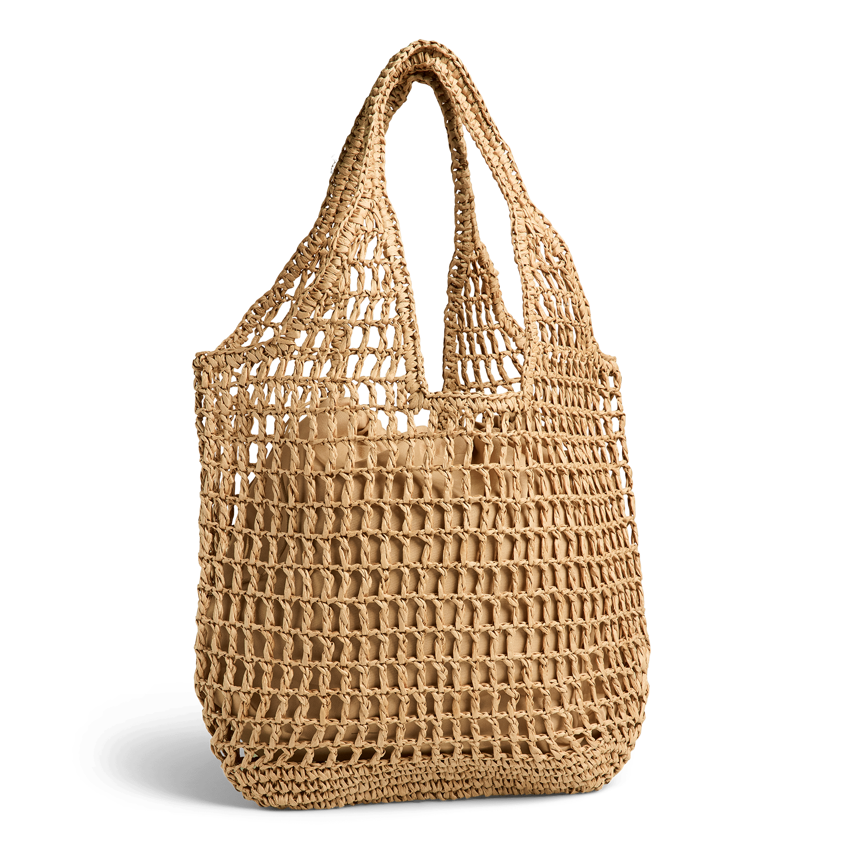 Rieten shopper PIECES Groen