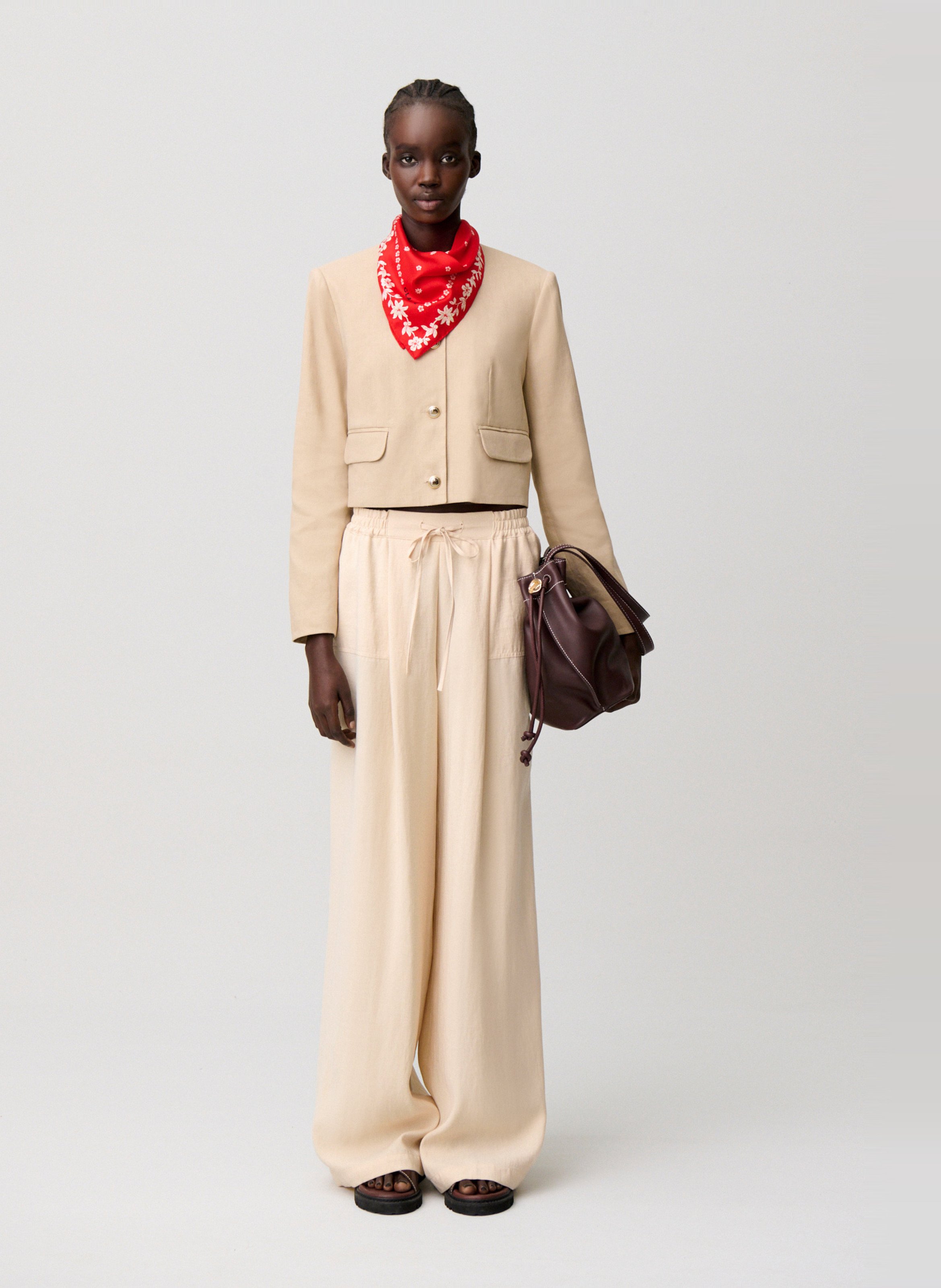 Pantalón ancho CLAUDIE PIERLOT Beige