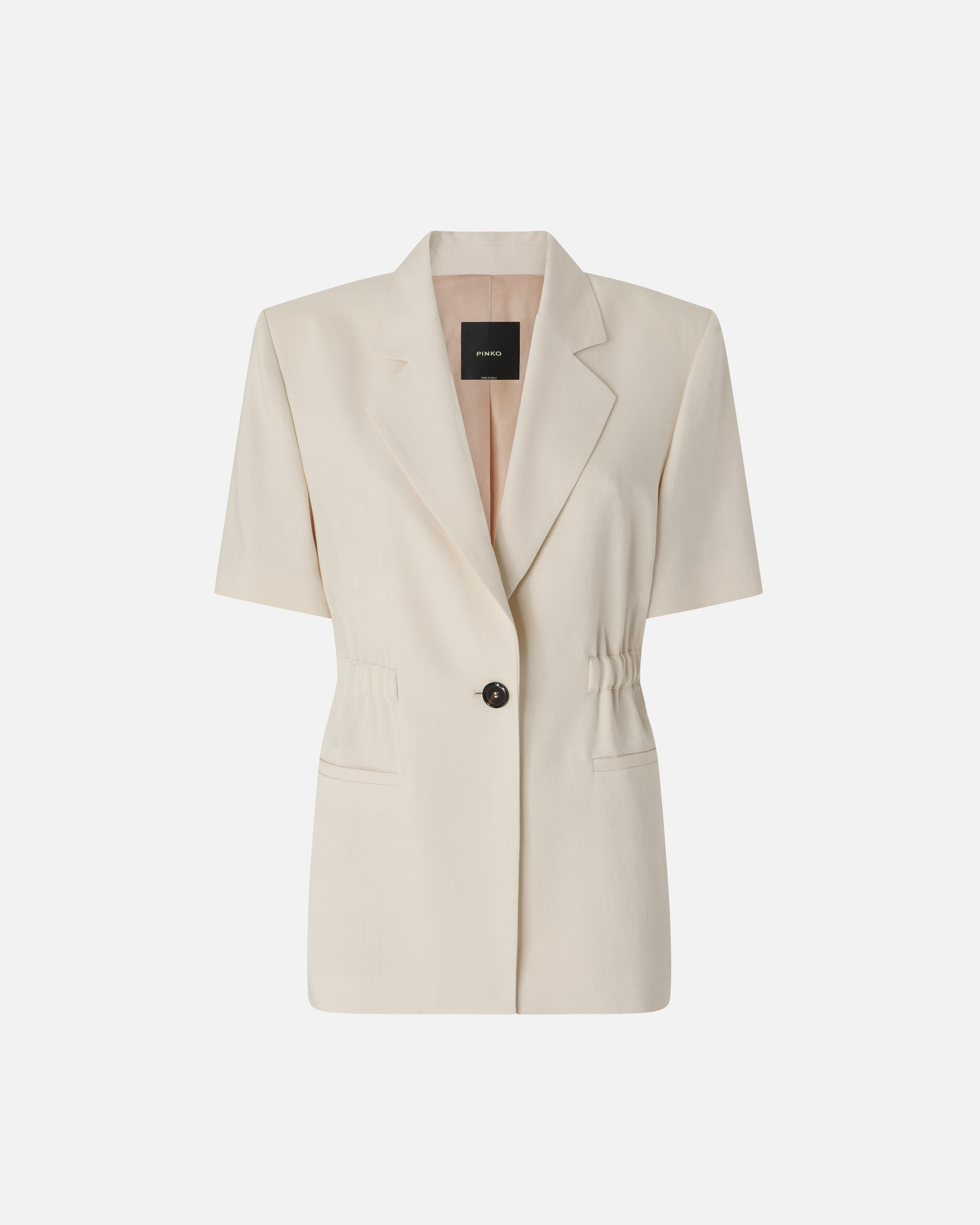Veste à manches courtes à taille élastique PINKO Beige