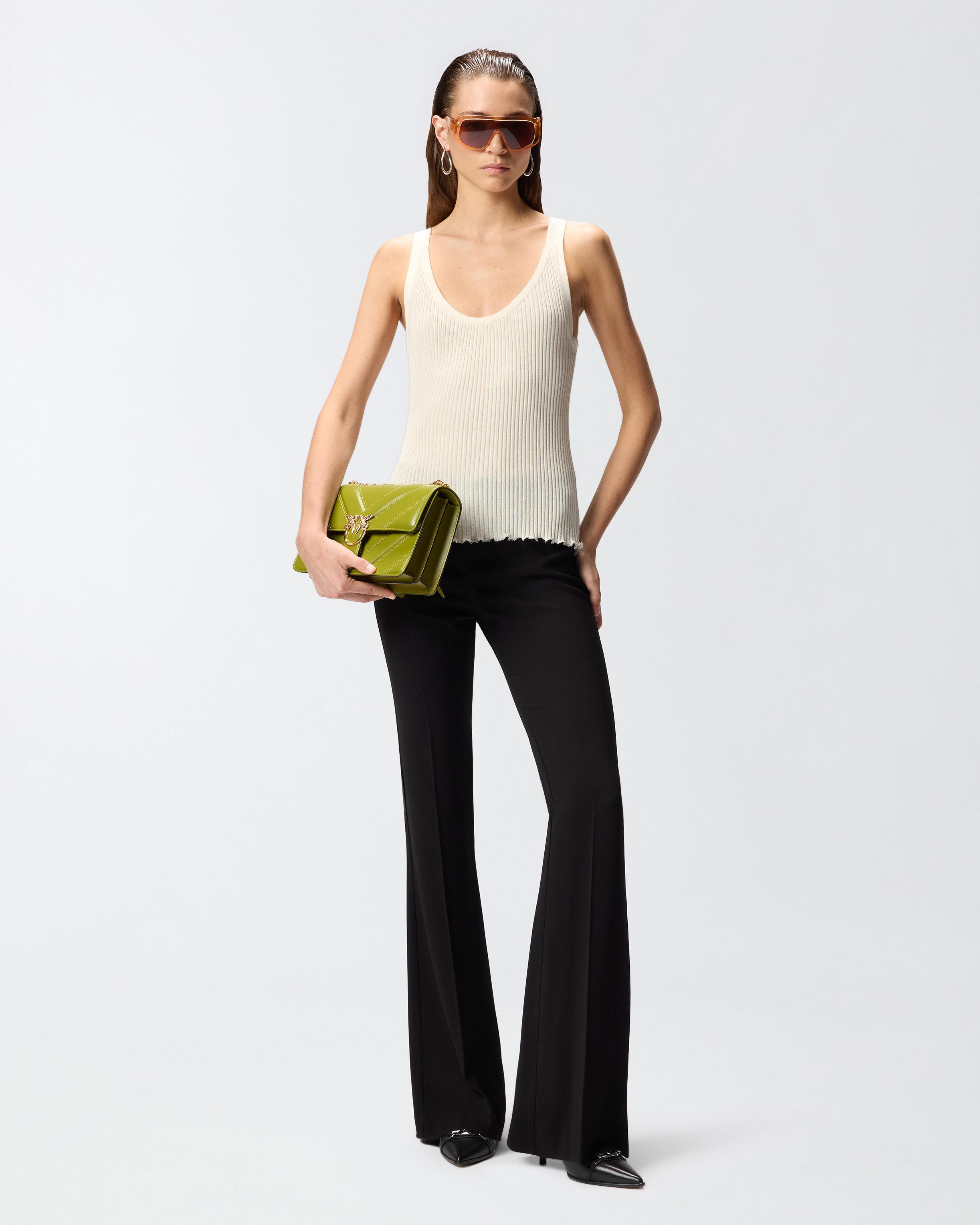 Flared trousers with a prominent crease PINKO Black