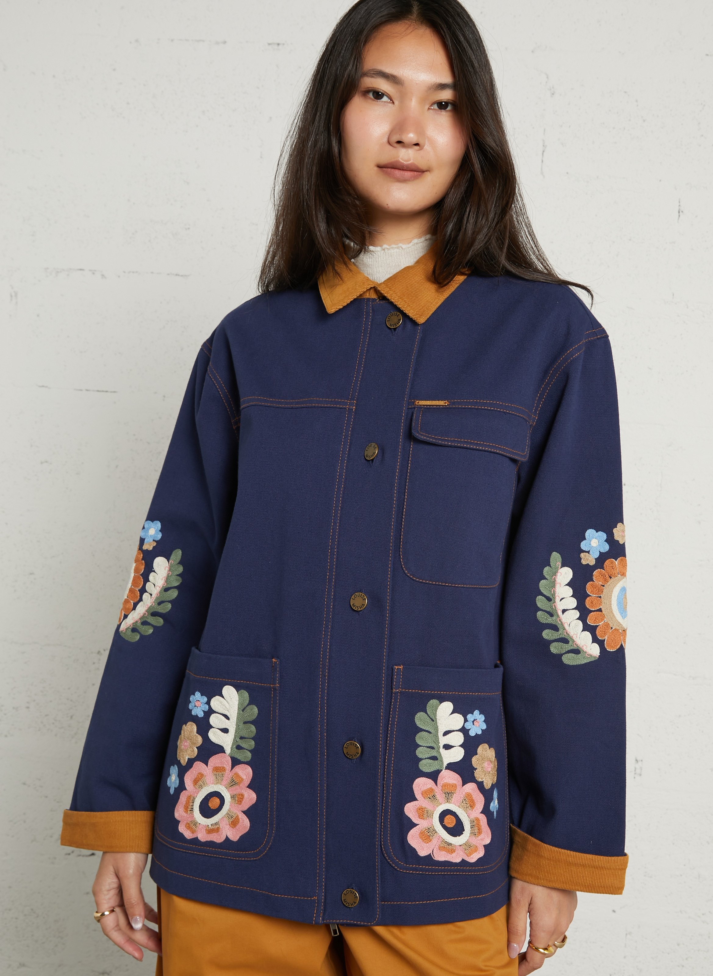 Relaxed-fit jacket with decorative details LOUISE MISHA Blue