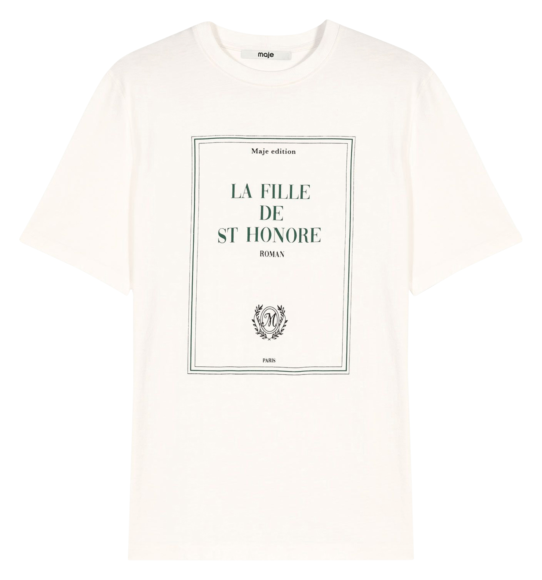 Tee-shirt imprimé manches courtes MAJE Blanc